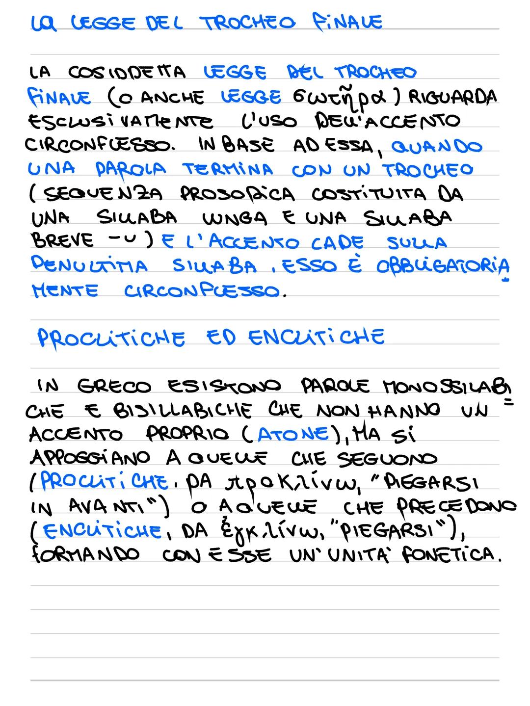 # LE LEGGI DELL' ACCENTO
> LE LEGGI fondamentaй CHE REGOLAND LA
Posizione DEU' ACCENTO NEUE PAROLE GRECHE
Sono LA LEGGE DEL TRISIUABISMO E