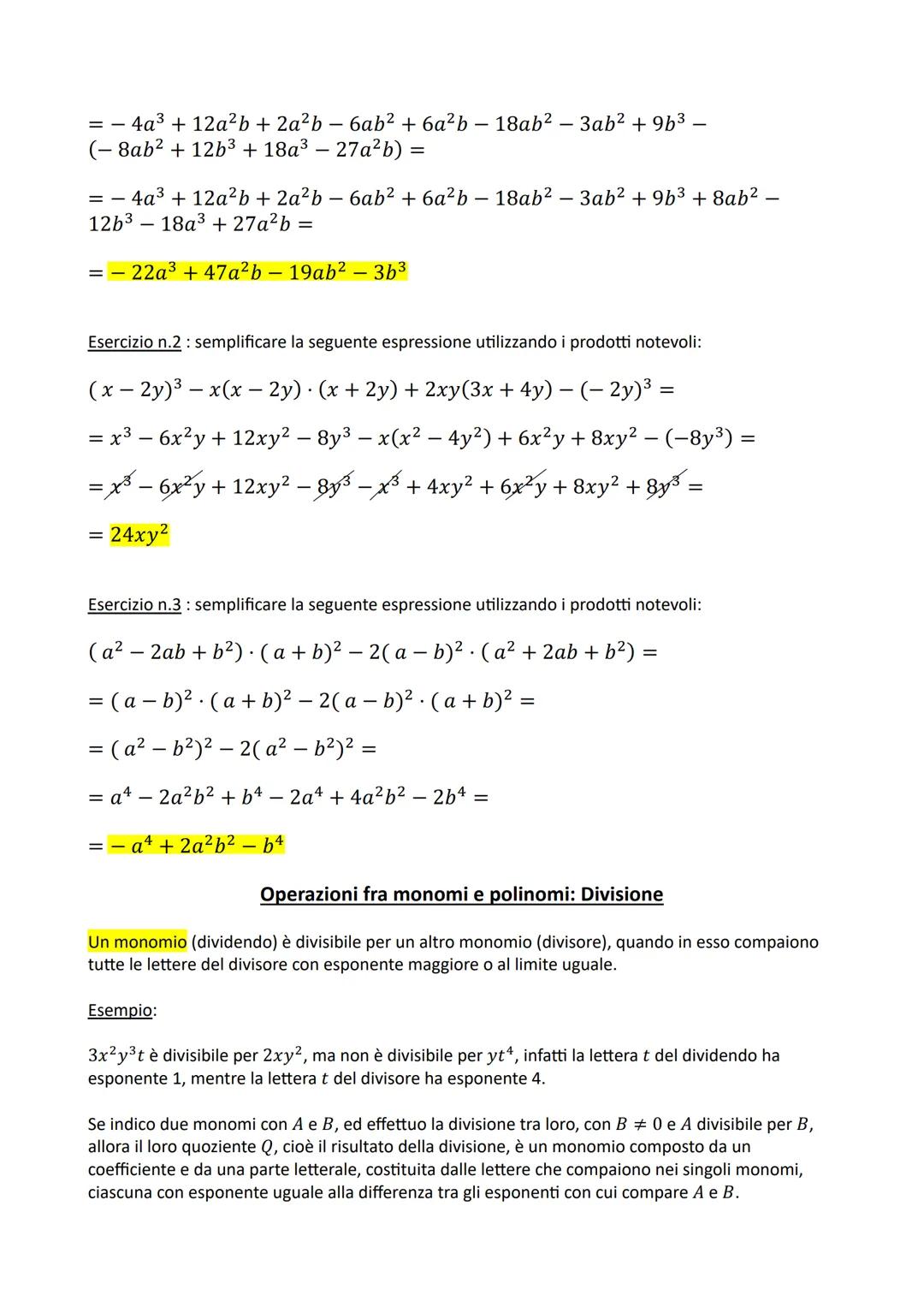 Calcolo letterale: MONOMI
Monomio: espressione letterale in cui compaiono solo moltiplicazioni e potenze tra numeri
(coefficienti) e lettere