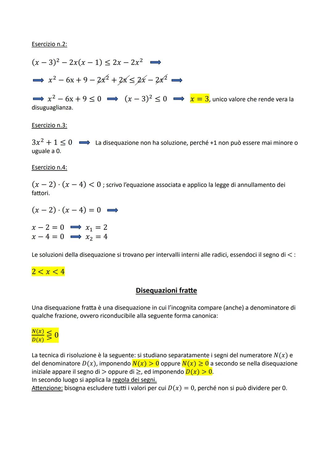 # Disequazioni algebriche e sistemi di disequazioni
Una disequazione nelle incognite x, y, z,... è una disuguaglianza della forma:
$A(x, y