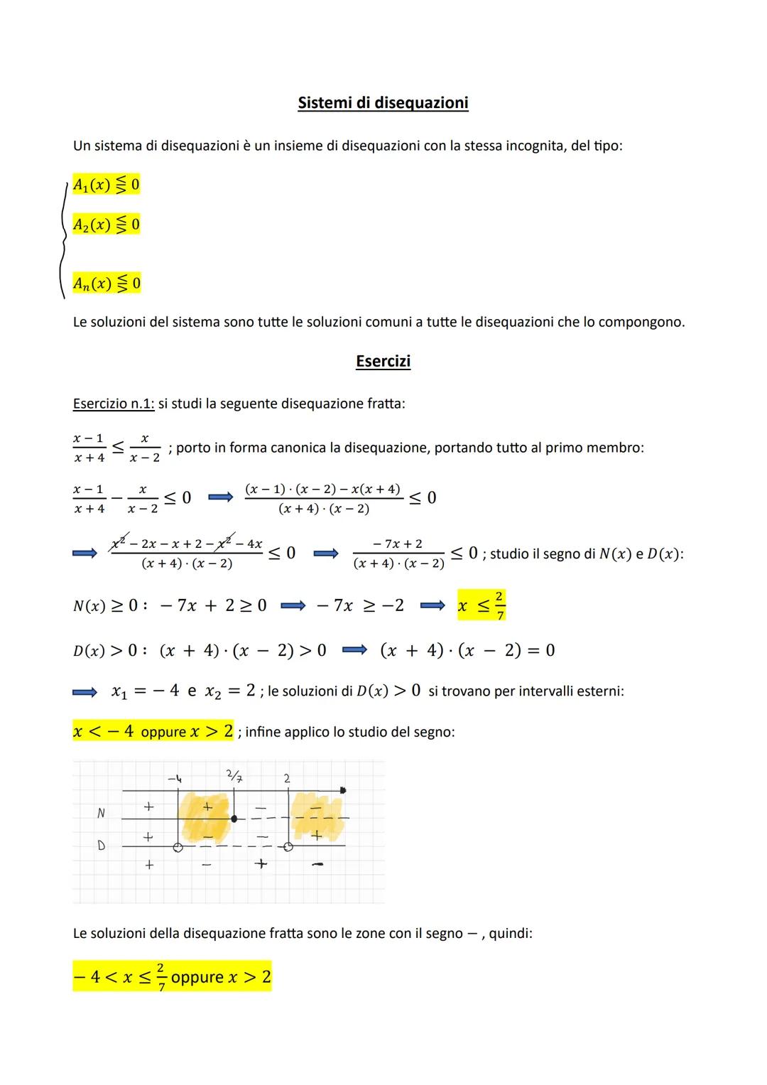 # Disequazioni algebriche e sistemi di disequazioni
Una disequazione nelle incognite x, y, z,... è una disuguaglianza della forma:
$A(x, y