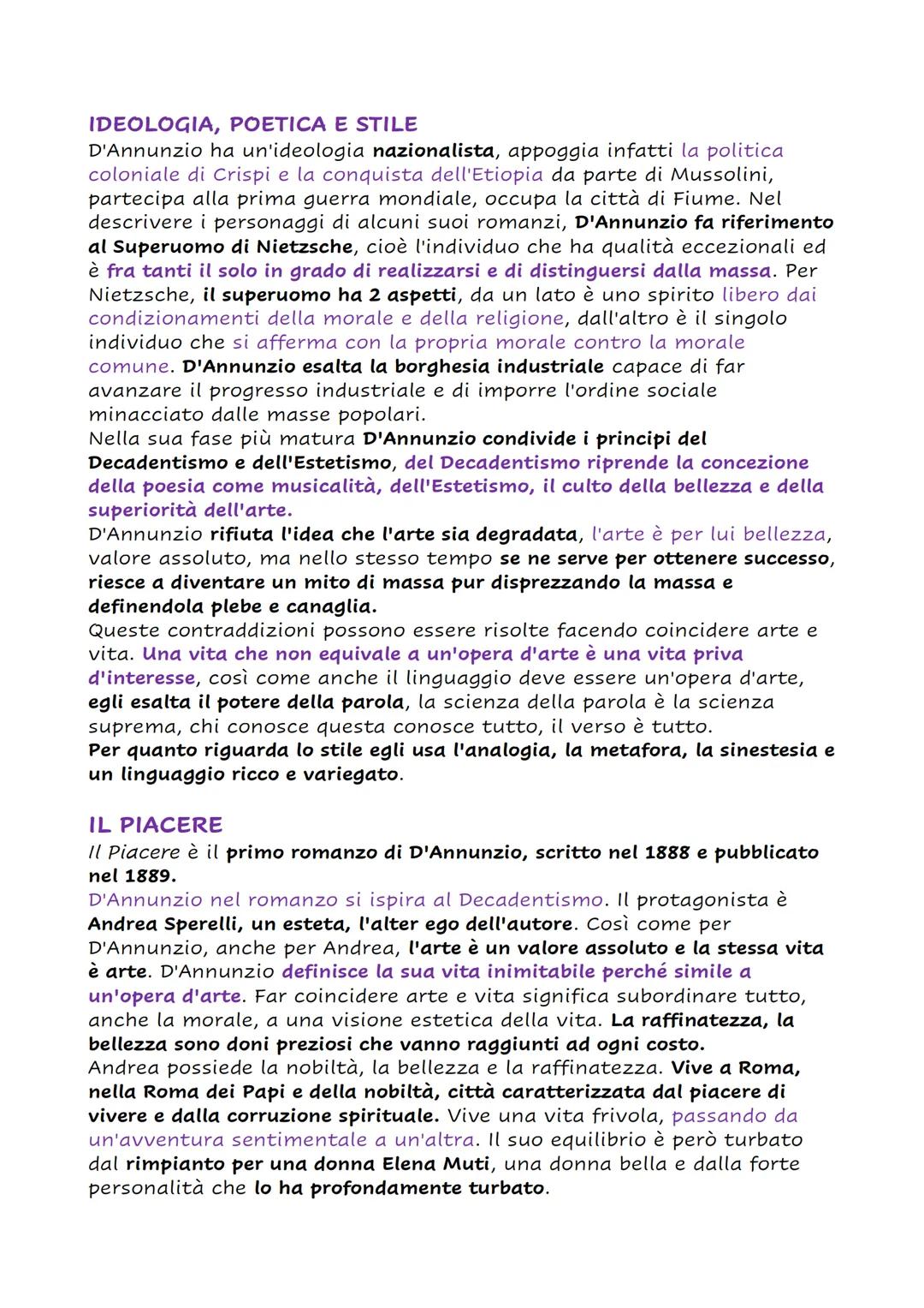 # Gabriele D'annunzio
Gabriele D'Annunzio è uno dei più noti esponenti del Decadentismo. Il
suo Panismo, cioè la tendenza ad identificarsi