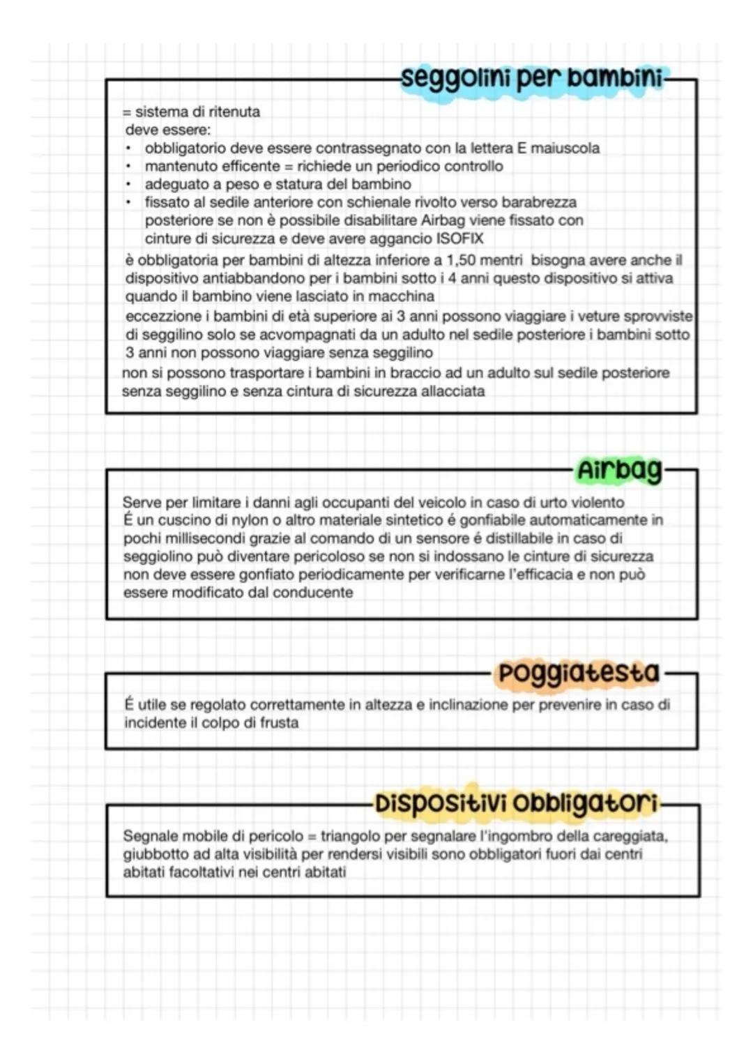 Dispositivi del veicolo
Luci Obbligatorie
Anteriori
.
2 luci di posizione
โข
โข
2 proiettori anabbaglianti
2 proiettori abbaglianti
Di colore