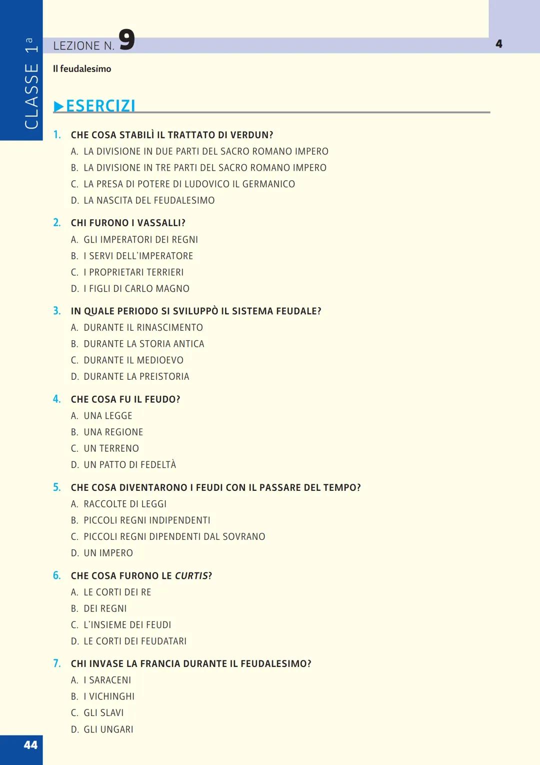 1
LEZIONE N. 9
IL FEUDALESIMO
QUANDO?
INIZIA NELL'814 (CON LA MORTE DI CARLO MAGNO)
E FINISCE NEL 900 (CON IL SISTEMA CURTENSE)
DOVE?
EUR