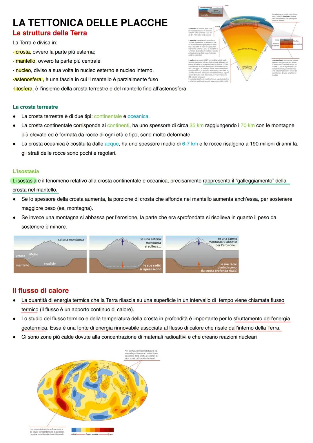 # LA TETTONICA DELLE PLACCHE
La struttura della Terra
La Terra è divisa in:
- crosta, ovvero la parte più esterna;
- mantello, ovvero la par