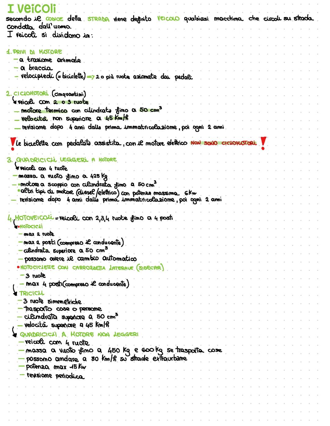 I veicoli - patente B