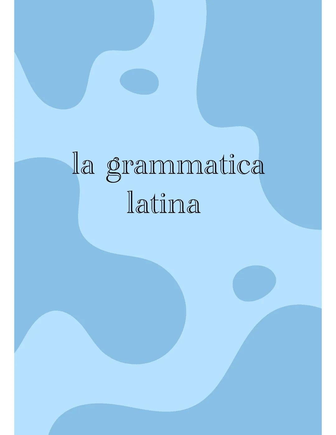 la grammatica latina