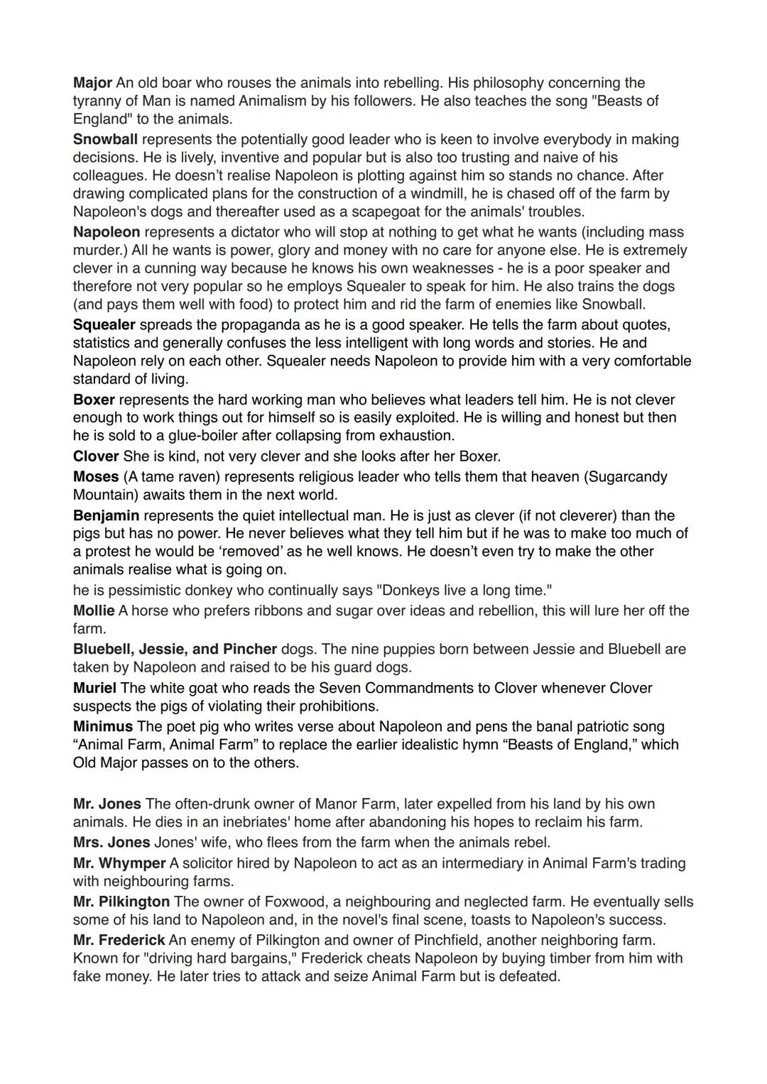 Chapter 1
One night, all the animals at Mr. Jones' Manor Farm assemble in a barn to hear old
Major, a pig, describe a dream he had about a w