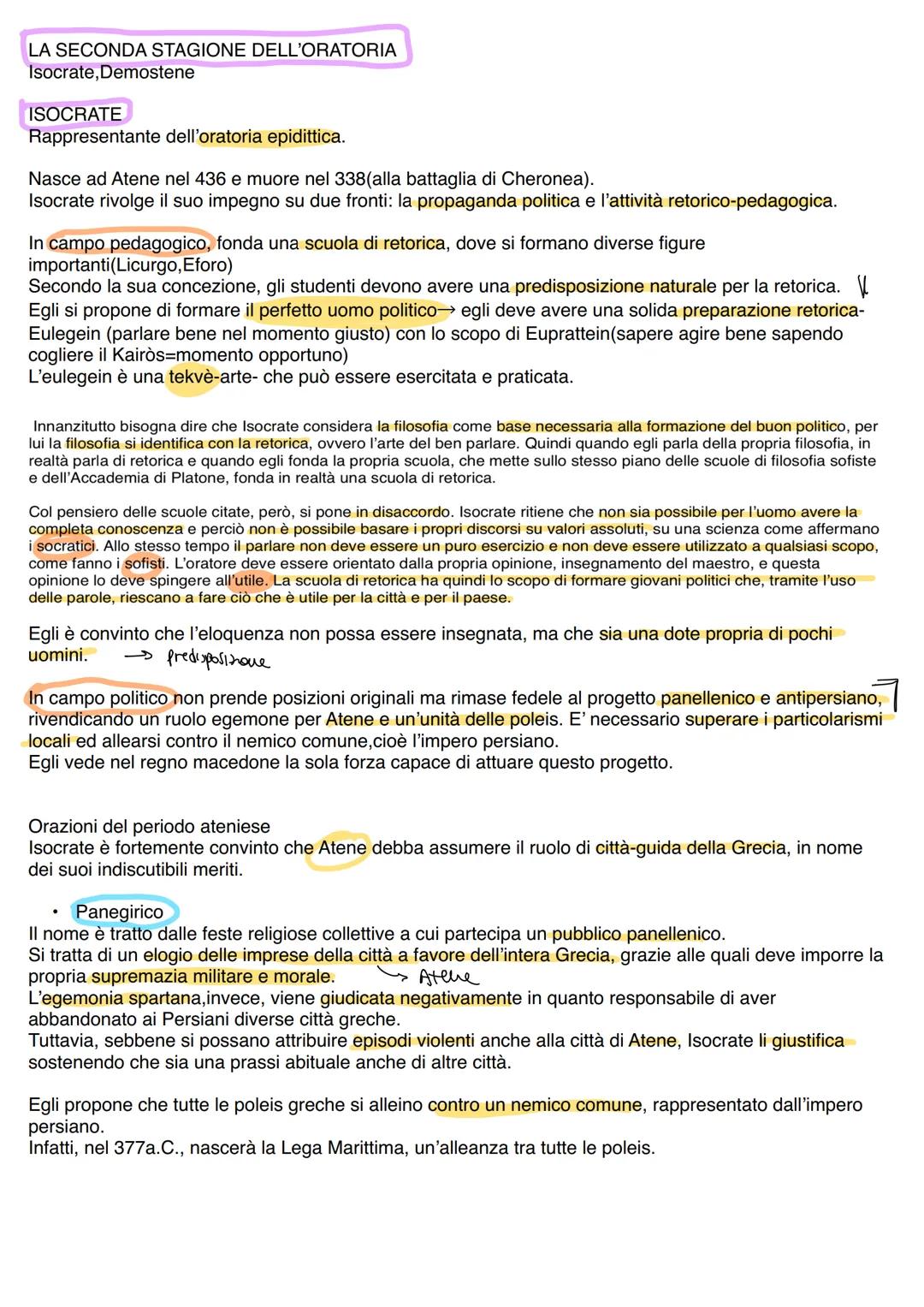 ORATORIA GRECA
L'oratoria è l'arte di comporre e pronunciare un discorso.
Segue determinate regole, che possono essere insegnate.
LA PRIMA S