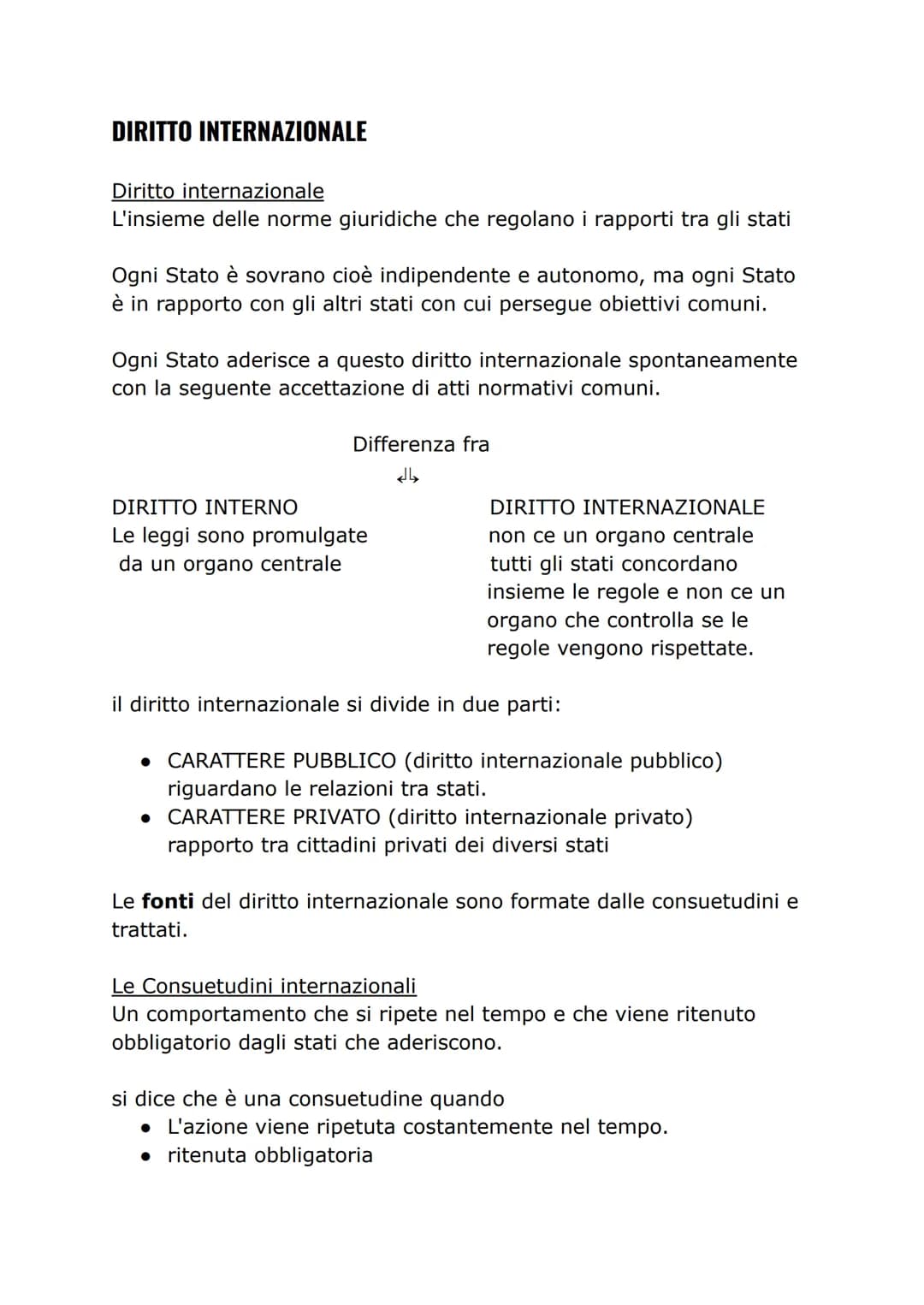 # DIRITTO INTERNAZIONALE
Diritto internazionale
L'insieme delle norme giuridiche che regolano i rapporti tra gli stati
Ogni Stato è sovran