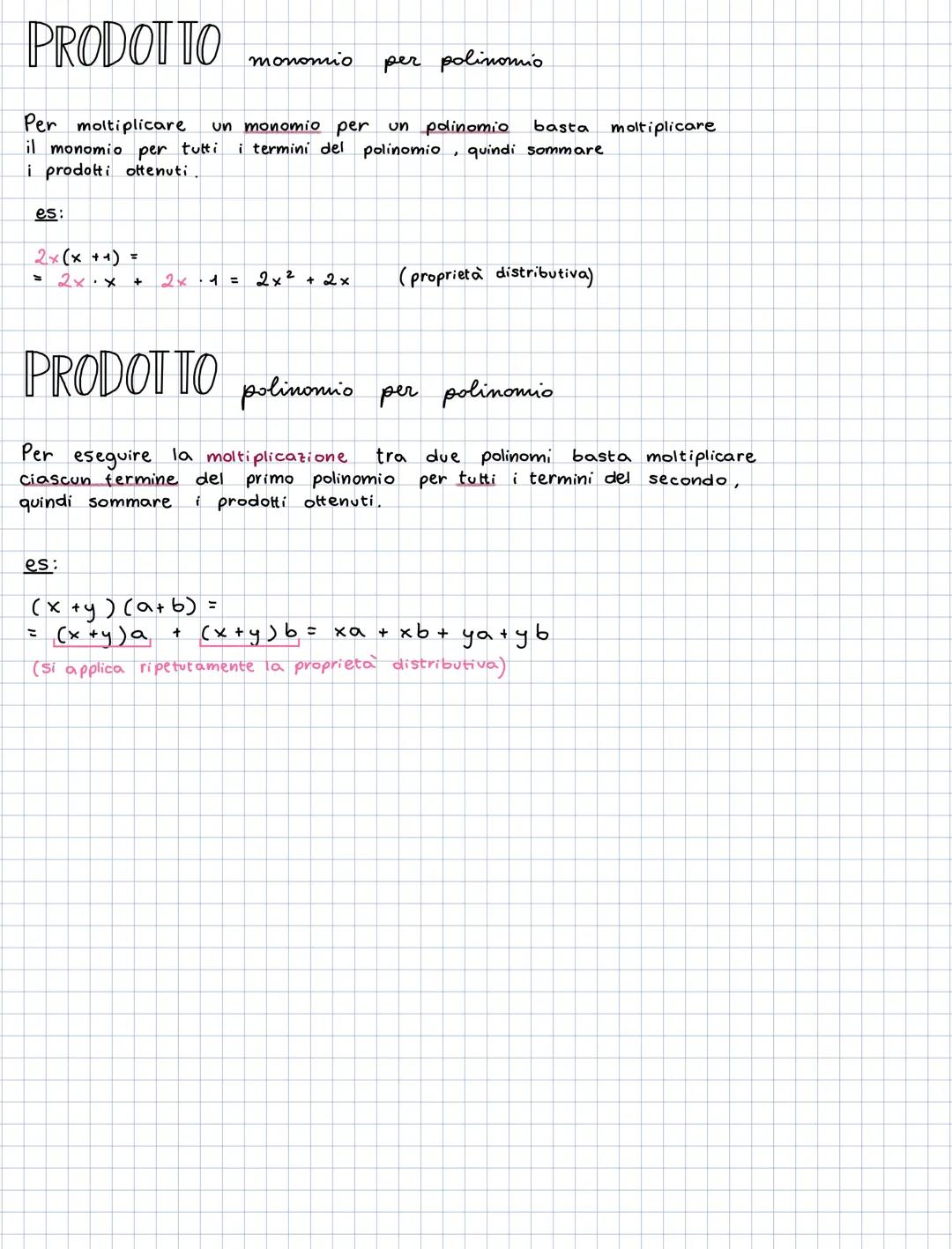 # POLINOMI
Si chiama polinomio ogni espressione algebrica che può essere
scritta come somma algebrica di monomi.
esempio:
Sono polinomi: