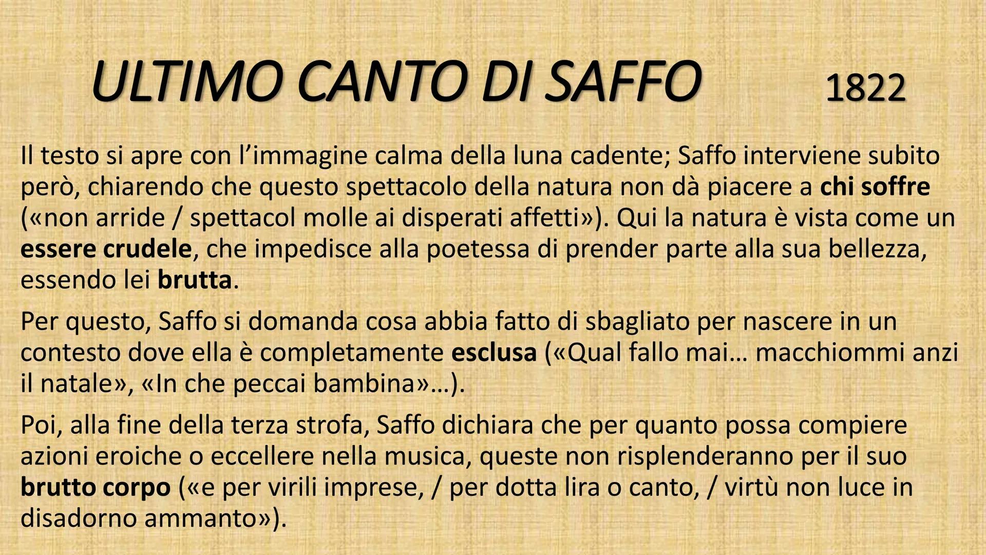 # GIACOMO LEOPARDI
Giacomo Leopardi nasce a Recanati nel 1798,
in un ambiente bigotto e conservatore. In età
adolescenziale si chiude nella