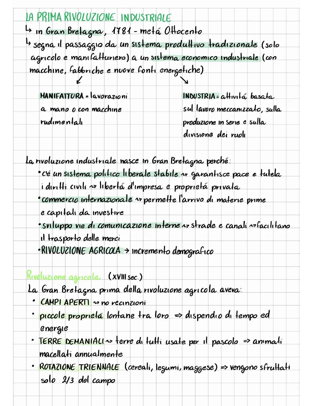 PRIMA RIVOLUZIONE INDUSTRIALE