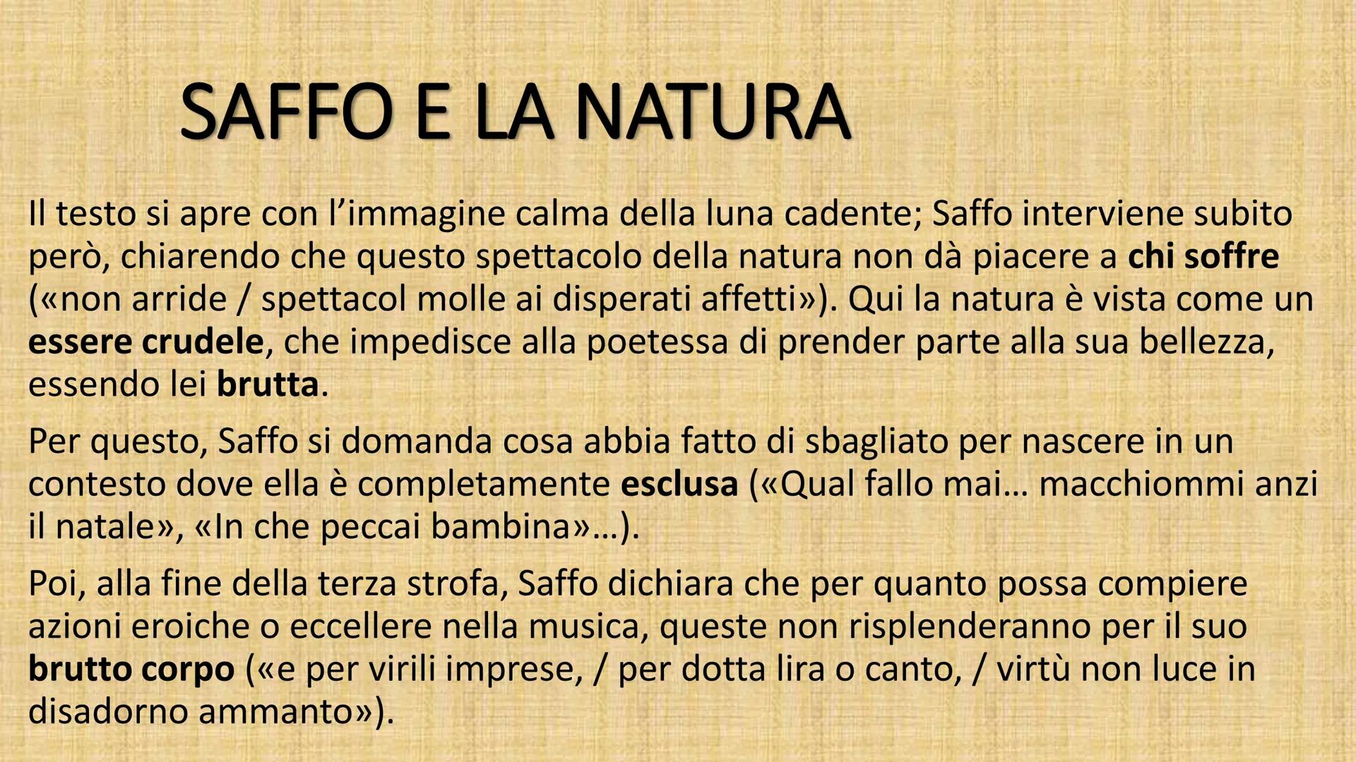 # ULTIMO CANTO
# DI SAFFO
DI GIACOMO LEOPARDI
5
10
15
20
ULTIMO CANTO DI SAFFO
Placida notte, e verecondo raggio
della cadente luna;