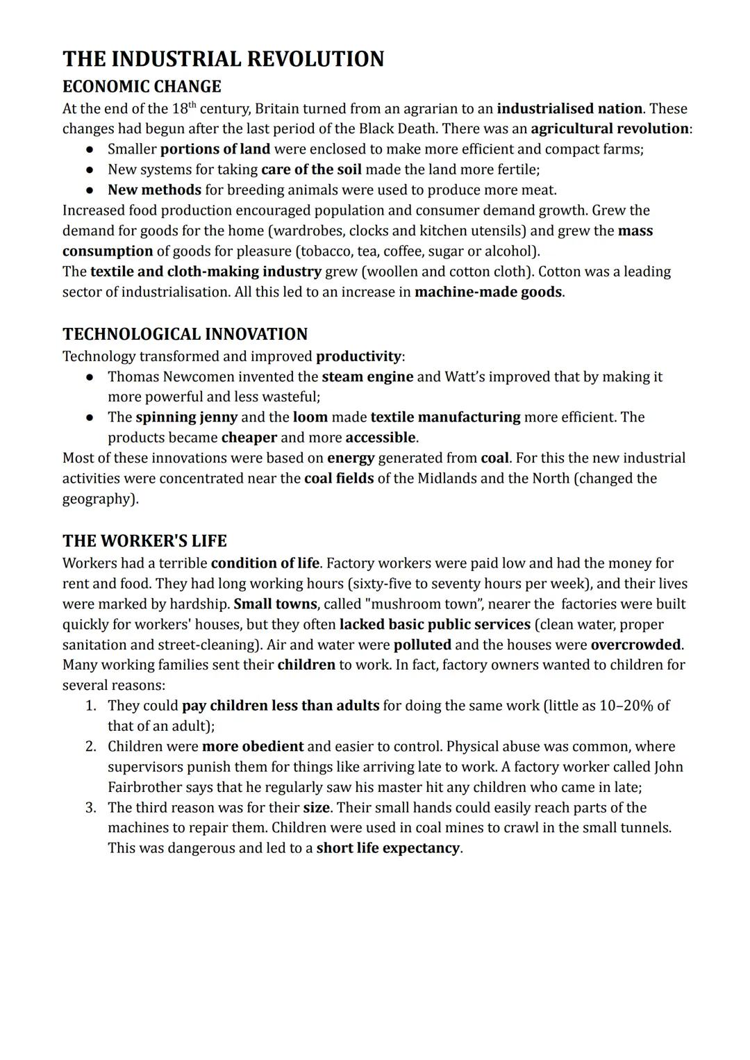 # THE INDUSTRIAL REVOLUTION
ECONOMIC CHANGE
At the end of the 18th century, Britain turned from an agrarian to an industrialised nation. T
