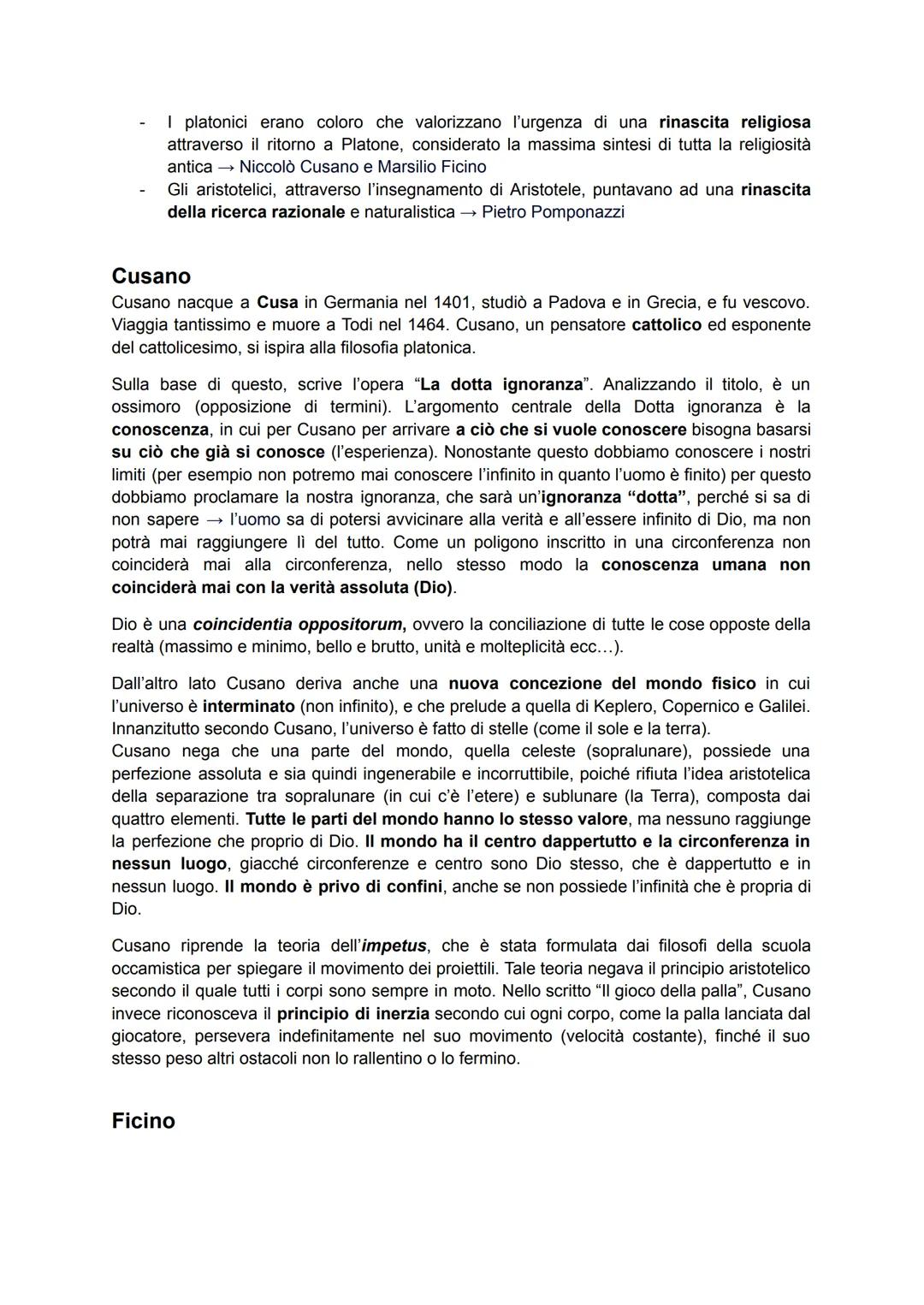 IL PLATONISMO E L'ARISTOTELISMO RINASCIMENTALI
Durante il Rinascimento si diffondono due correnti di pensiero, il platonismo e
l'aristotelis