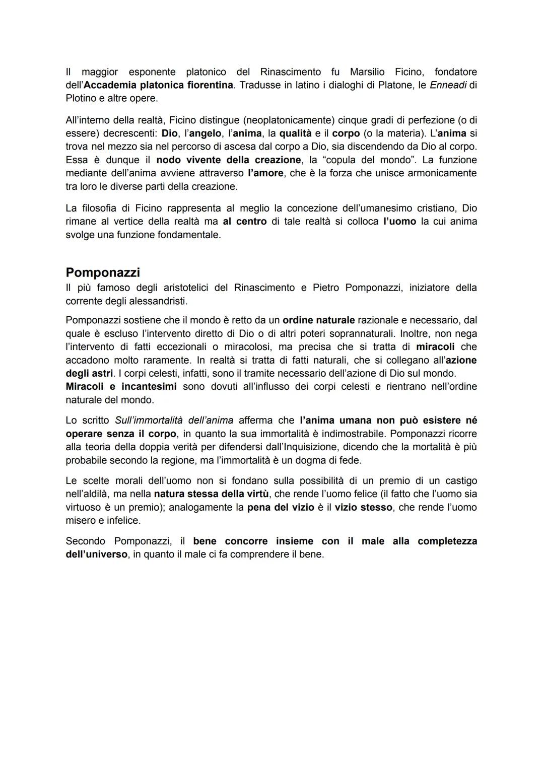IL PLATONISMO E L'ARISTOTELISMO RINASCIMENTALI
Durante il Rinascimento si diffondono due correnti di pensiero, il platonismo e
l'aristotelis
