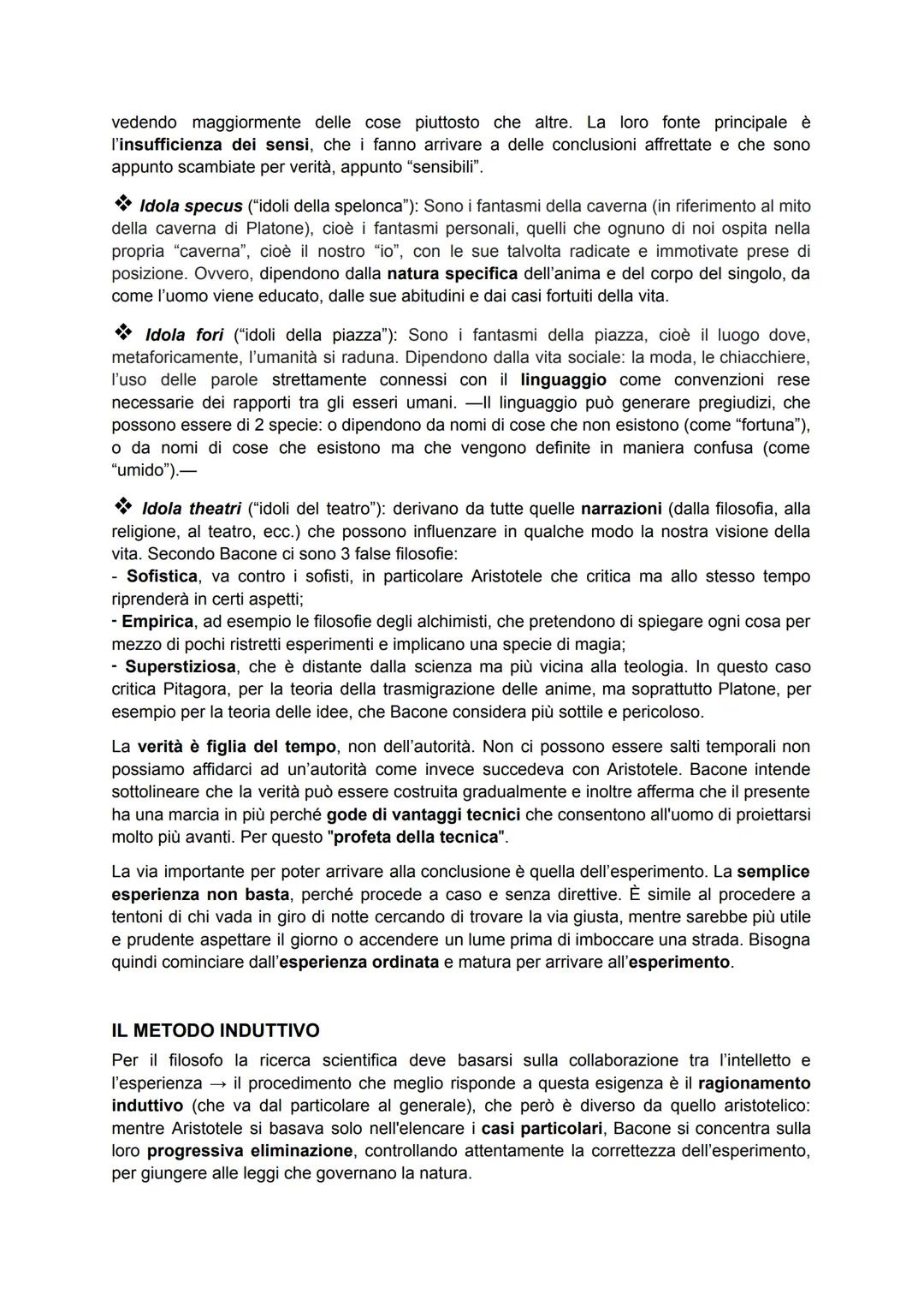 BACONE
IL PROFETA DELLA TECNICA
Filosofo molto importante per la rivoluzione scientifica perché sottolineò l'importanza di
conoscere approfo