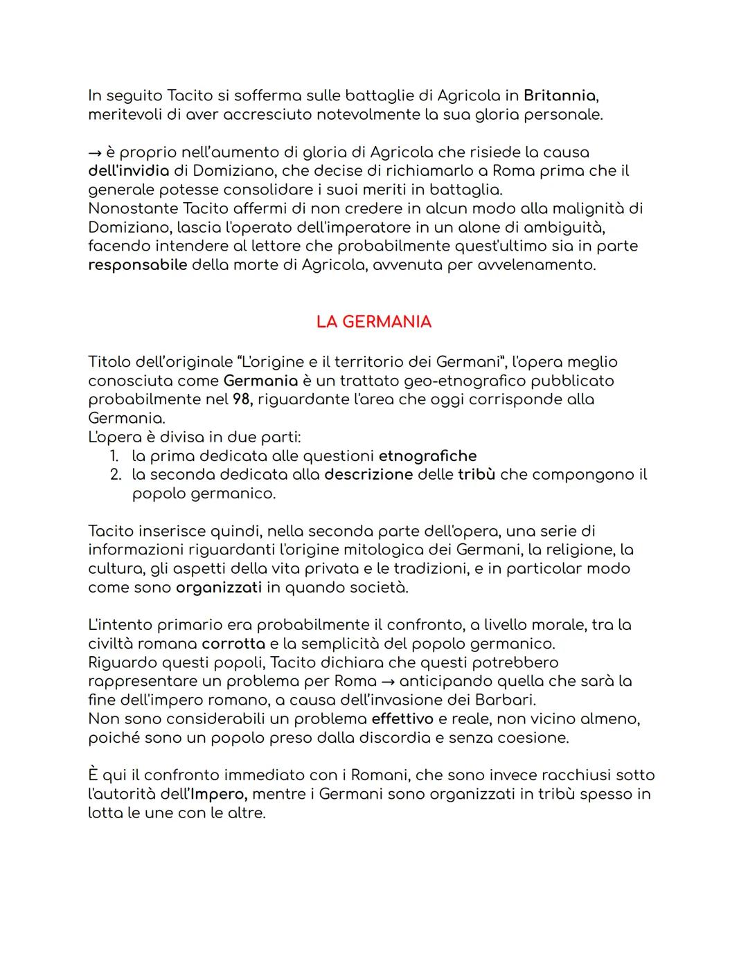 TACITO
Vita
Non si hanno sufficienti notizie certe riguardo la vita di Tacito, difatti non
si conosce con certezza né la data né il luogo