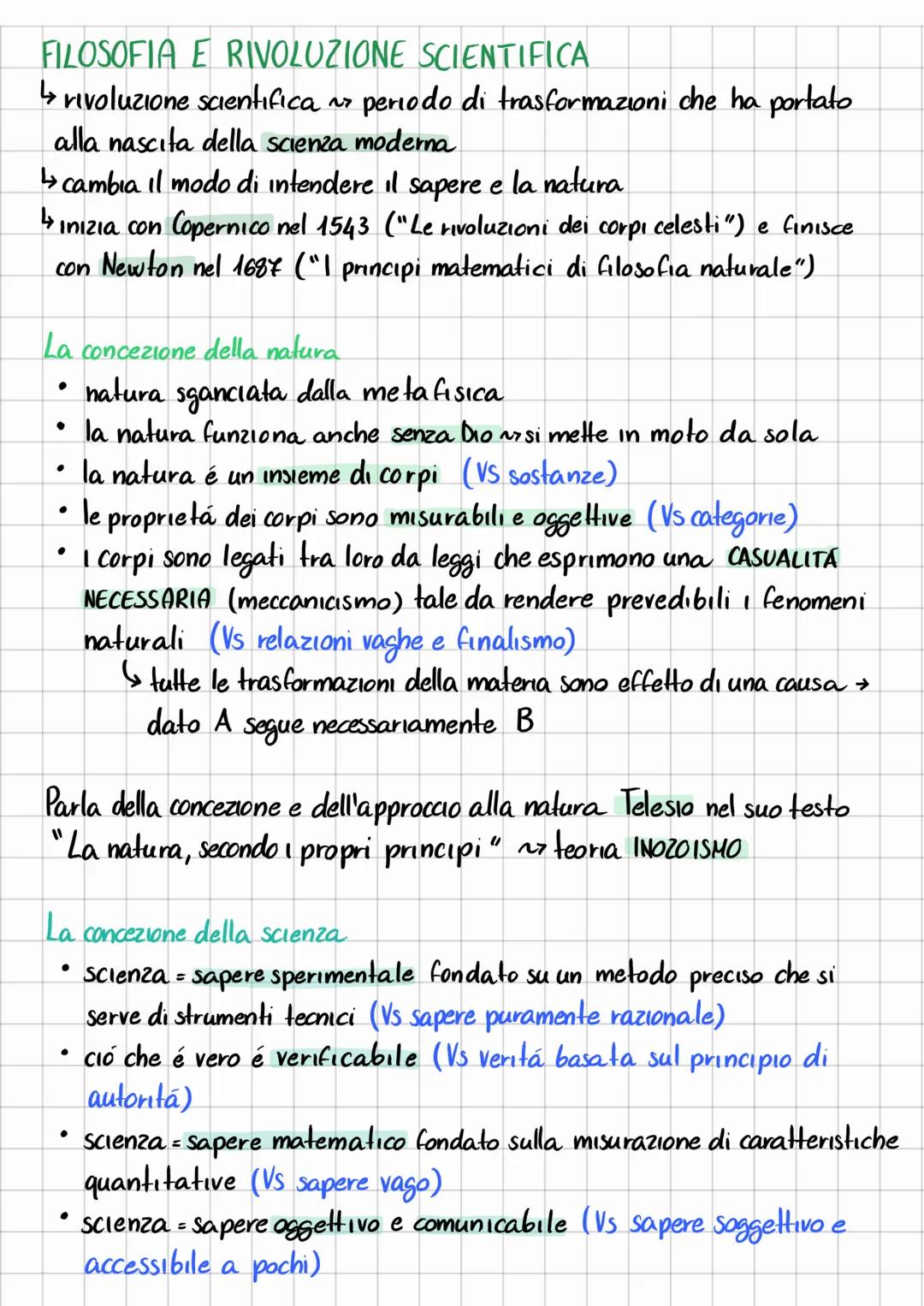 # FILOSOFIA E RIVOLUZIONE SCIENTIFICA
↳ rivoluzione scientifica ~~ periodo di trasformazioni che ha portato
alla nascita della scienza mode