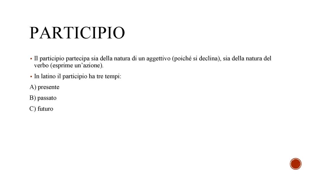 Il participio presente