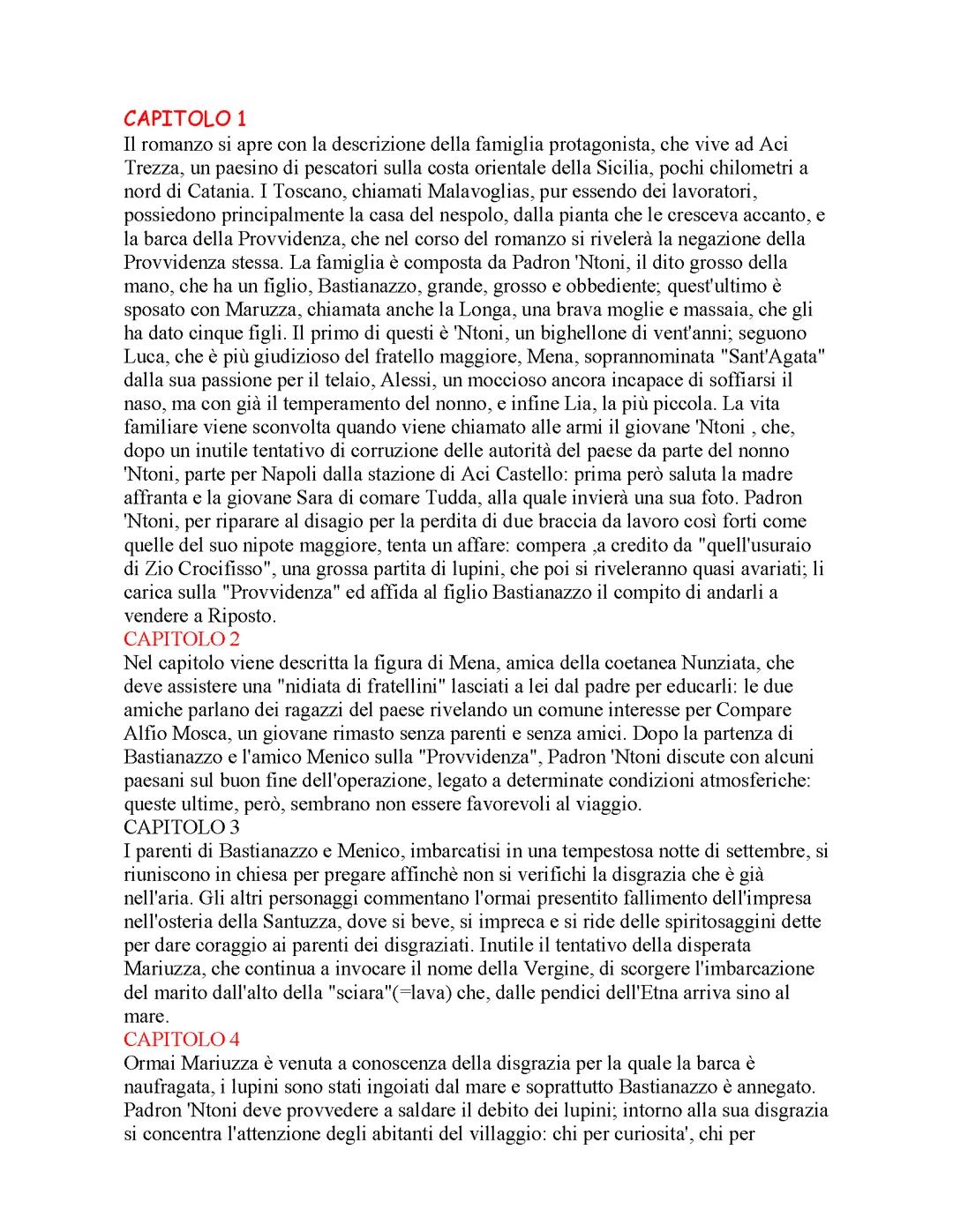 riassunto malavoglia