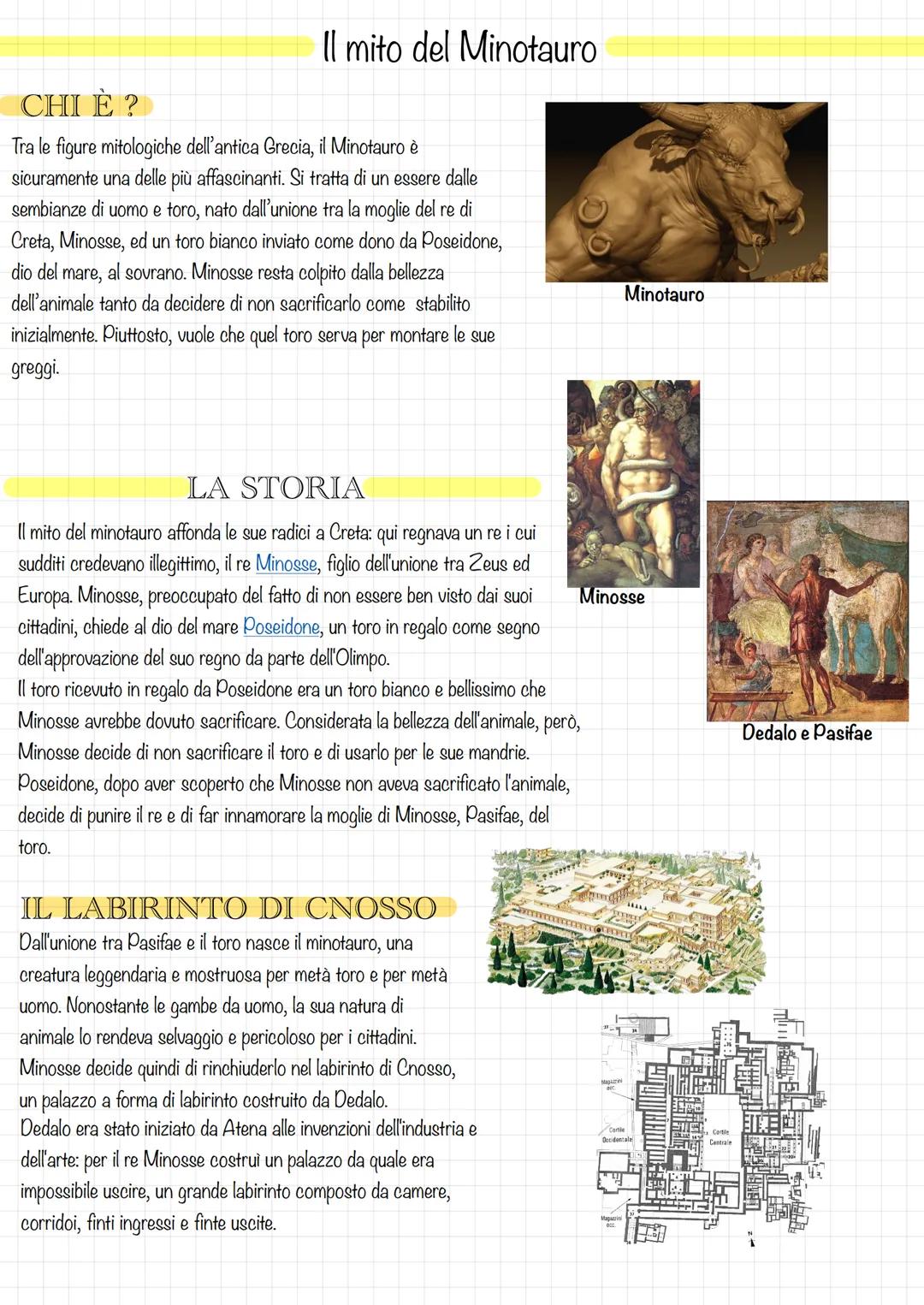 # Il mito del Minotauro
CHI È?
Tra le figure mitologiche dell'antica Grecia, il Minotauro è
sicuramente una delle più affascinanti. Si tra
