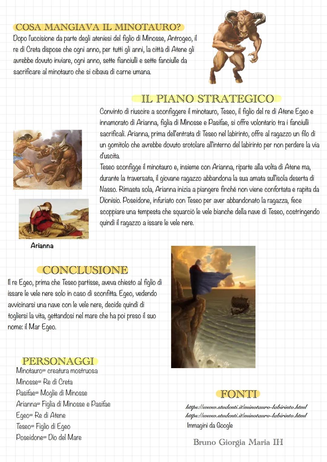 # Il mito del Minotauro
CHI È?
Tra le figure mitologiche dell'antica Grecia, il Minotauro è
sicuramente una delle più affascinanti. Si tra