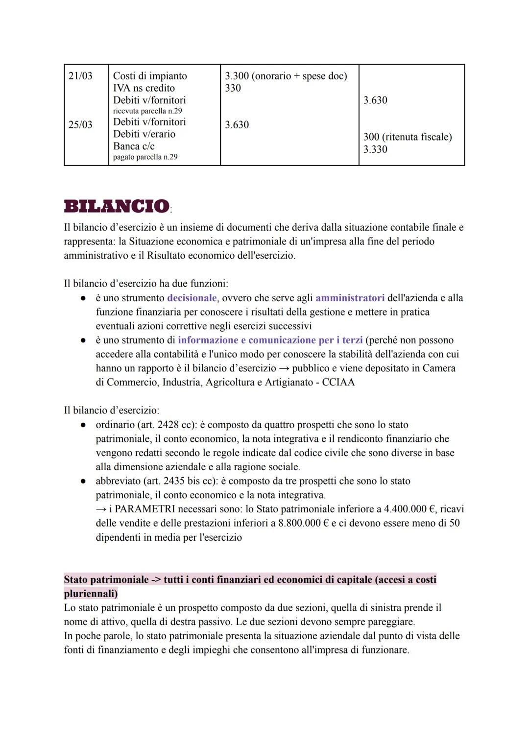 Contabilità generale e la partita doppia
I: Cos'è la contabilità generale?
è un procedimento di rilevazione che permette di registrare i fat