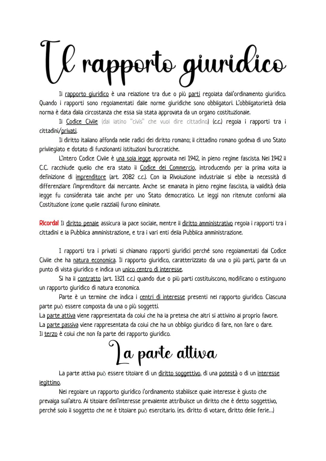 Il rapporto giuridico