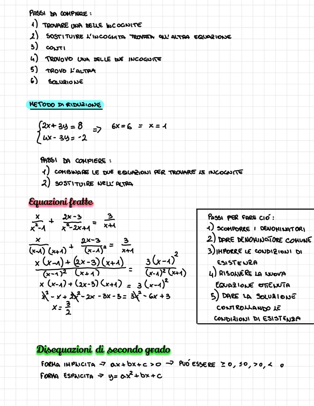 Equazioni di secondo grado
FORMA NORMALE: $ax+bx+c=0$
Quando non serve utilizzare la forтива
$x^2 - 3x = 0$
$x (x+3) = 0$
$x=0$
$x=-3$
$