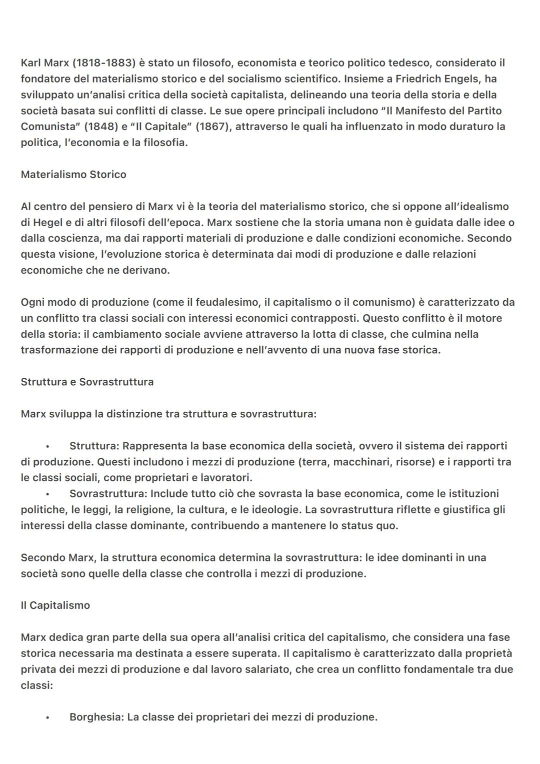 Karl Marx (1818-1883) è stato un filosofo, economista e teorico politico tedesco, considerato il
fondatore del materialismo storico e del so