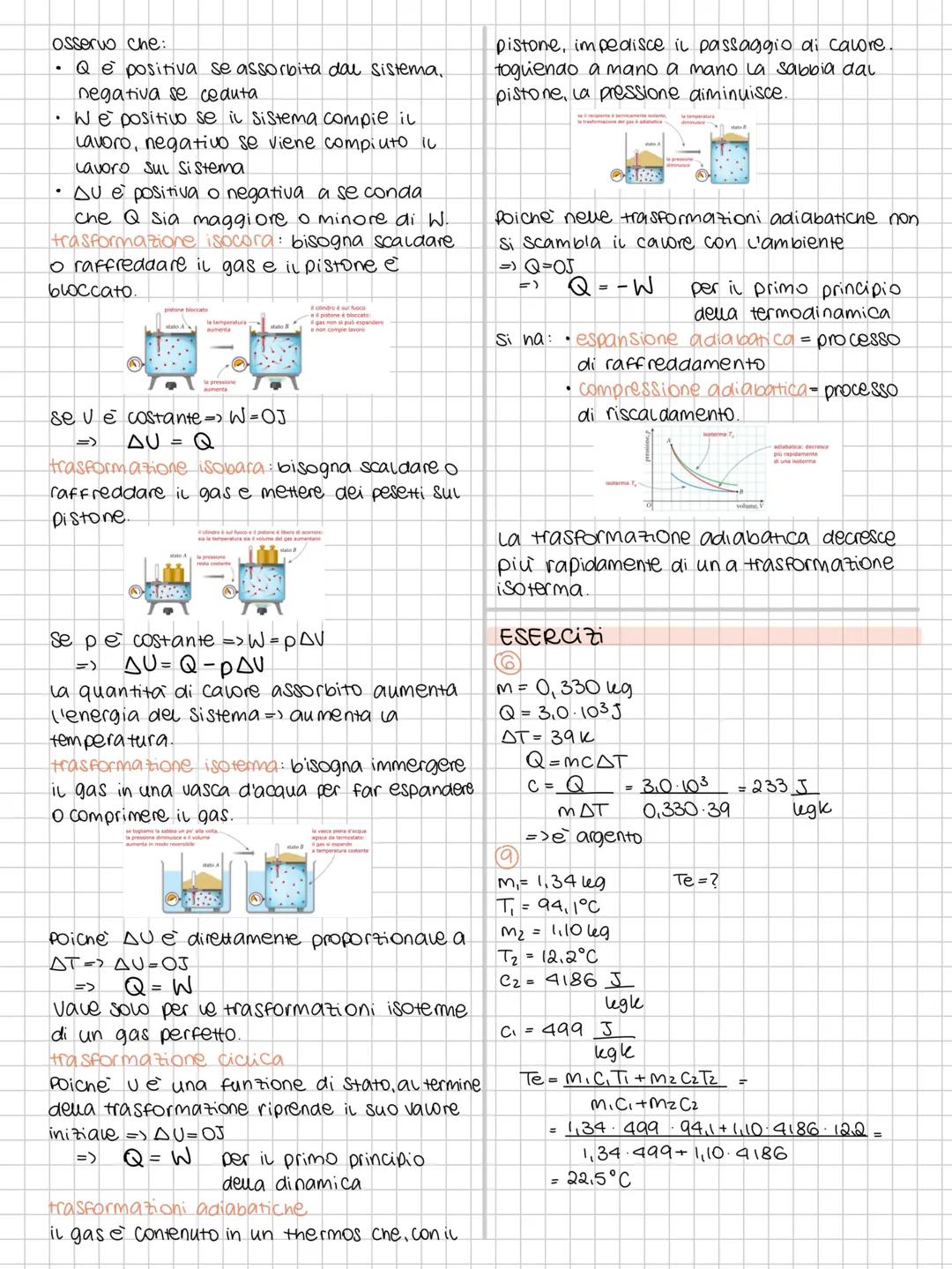 Il calore e il primo principio della termodinamica
IL CALORE EI CAMBIAMENTI DI STATO IN
SINTESI
riscaldamento - trasferimento di energia
Che