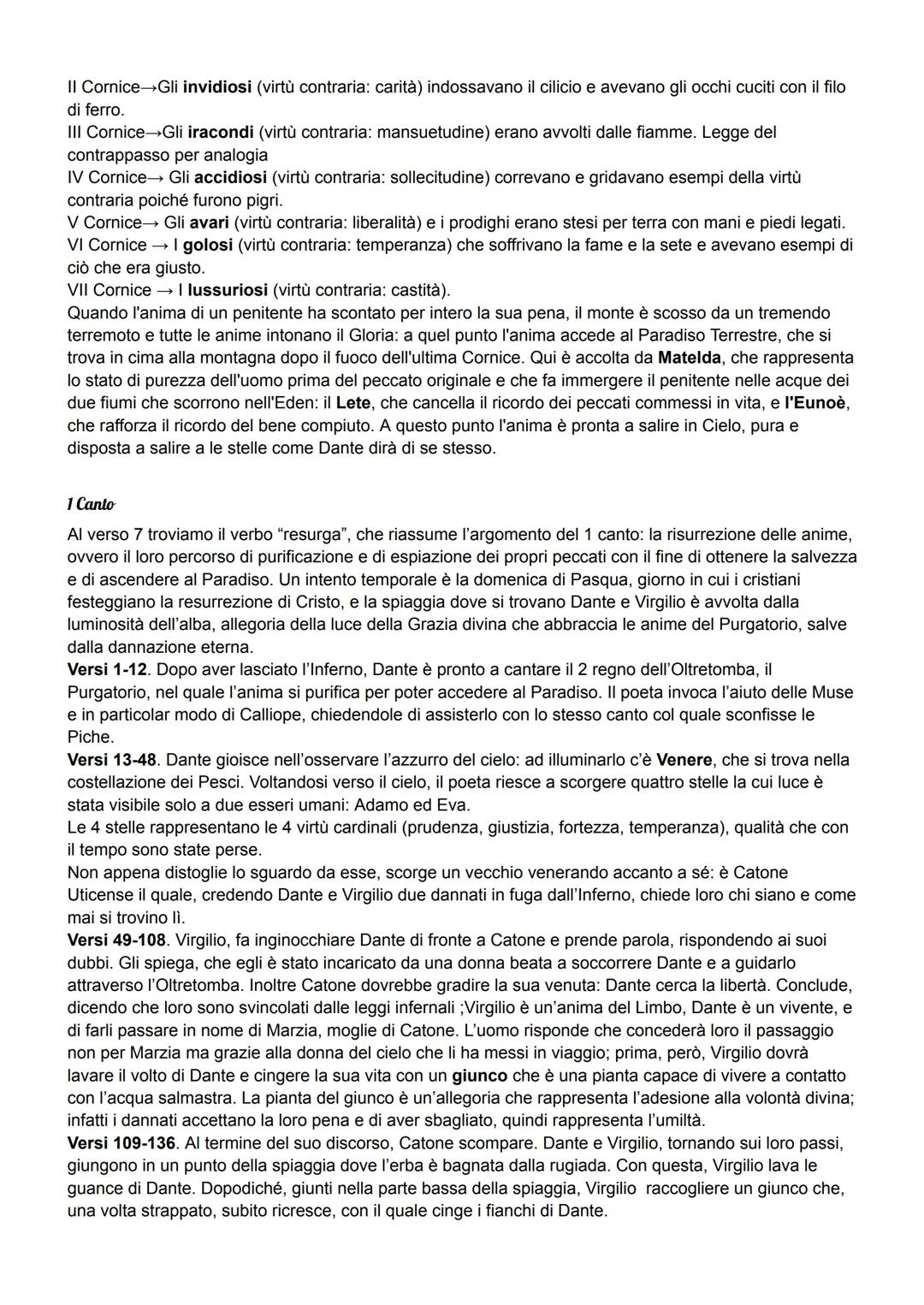 Purgatorio
Il purgatorio è il secondo dei tre regni dell'Oltretomba cristiano visitato da Dante nel corso del viaggio,
con la guida di Virg