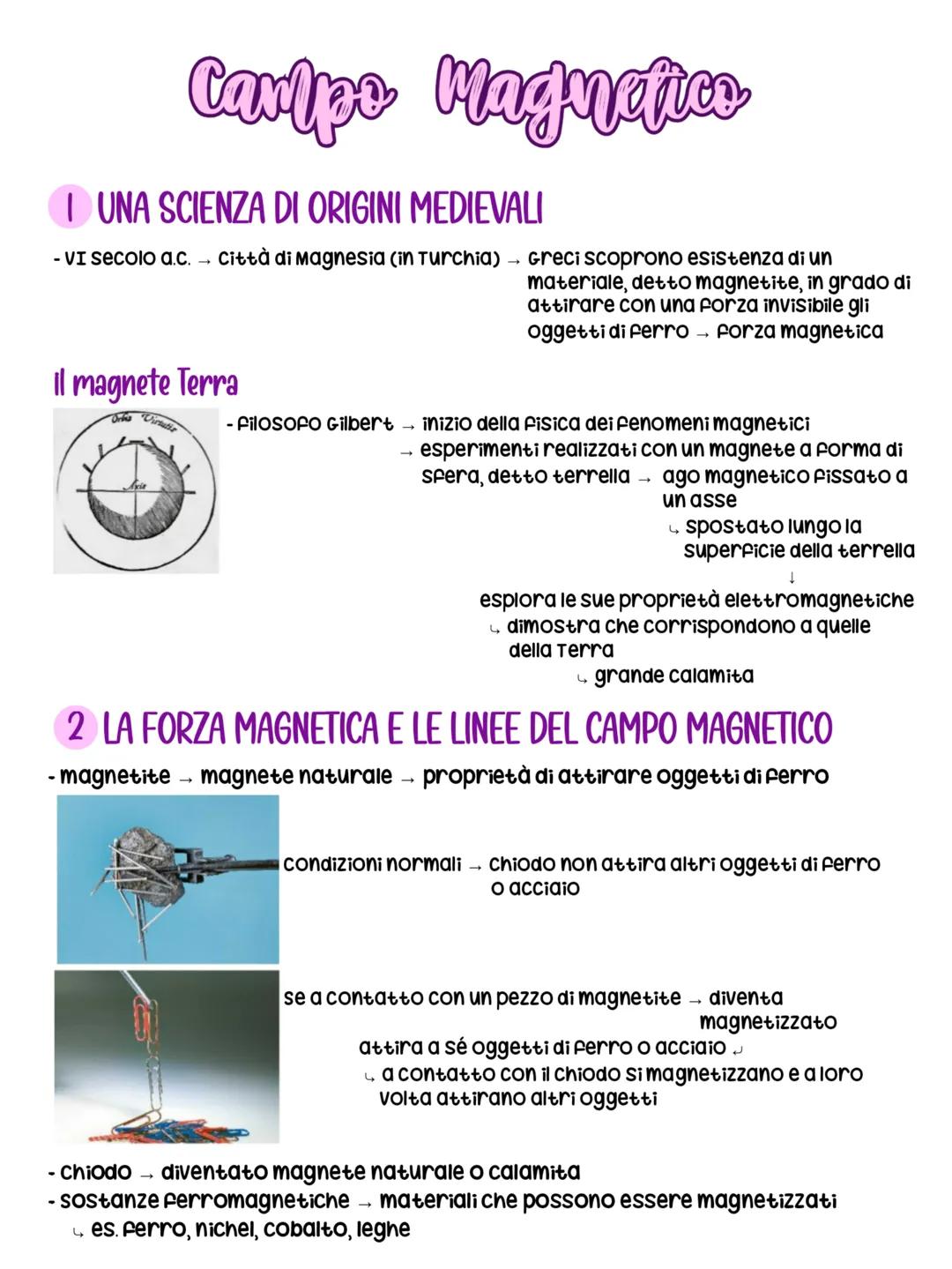 Carpo Magnetico
DUNA SCIENZA DI ORIGINI MEDIEVALI
- VI secolo a.c. → Città di Magnesia (in Turchia) → Greci scoprono esistenza di un
materia