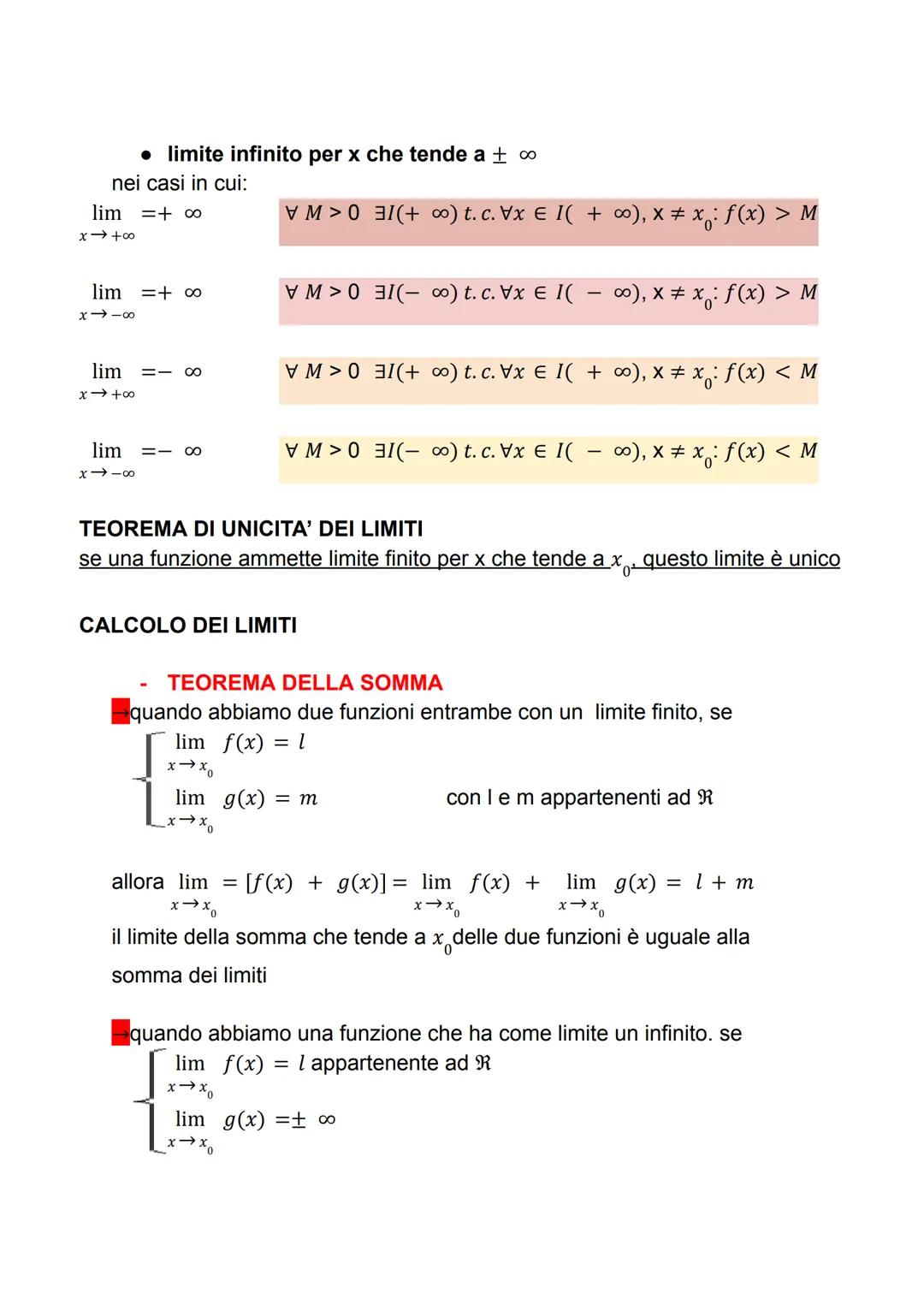 intervallo = sottoinsieme di numeri reali che corrisponde ad una
semiretta (intervallo illimitato) o ad un segmento (intervallo limitato)
in