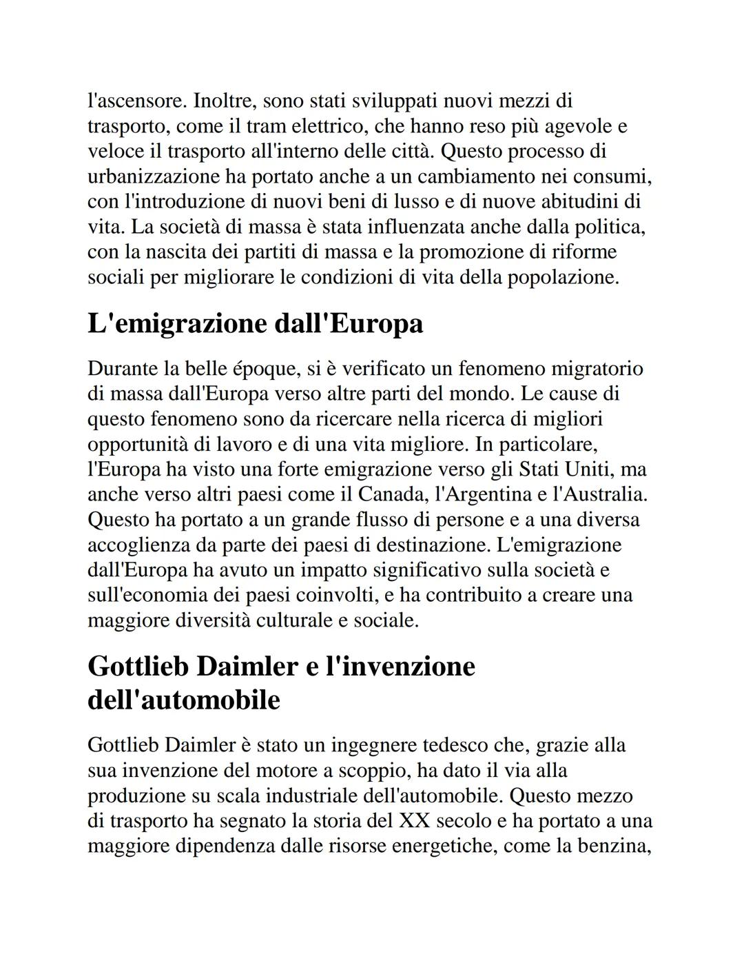 # La Belle Époque: Un'età di
progresso
La belle époque
La belle époque è un periodo storico che va dalla fine
dell'Ottocento ai primi anni