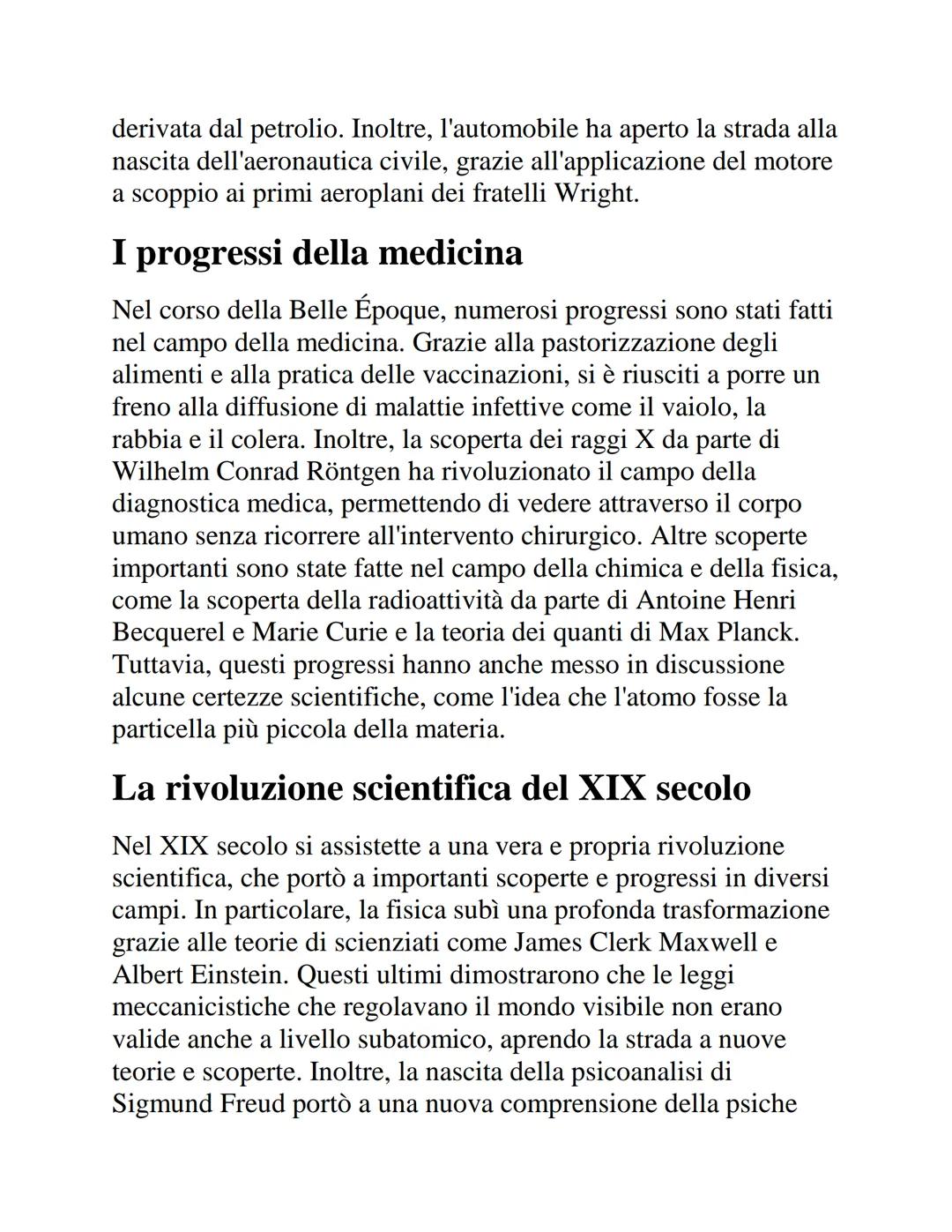 # La Belle Époque: Un'età di
progresso
La belle époque
La belle époque è un periodo storico che va dalla fine
dell'Ottocento ai primi anni