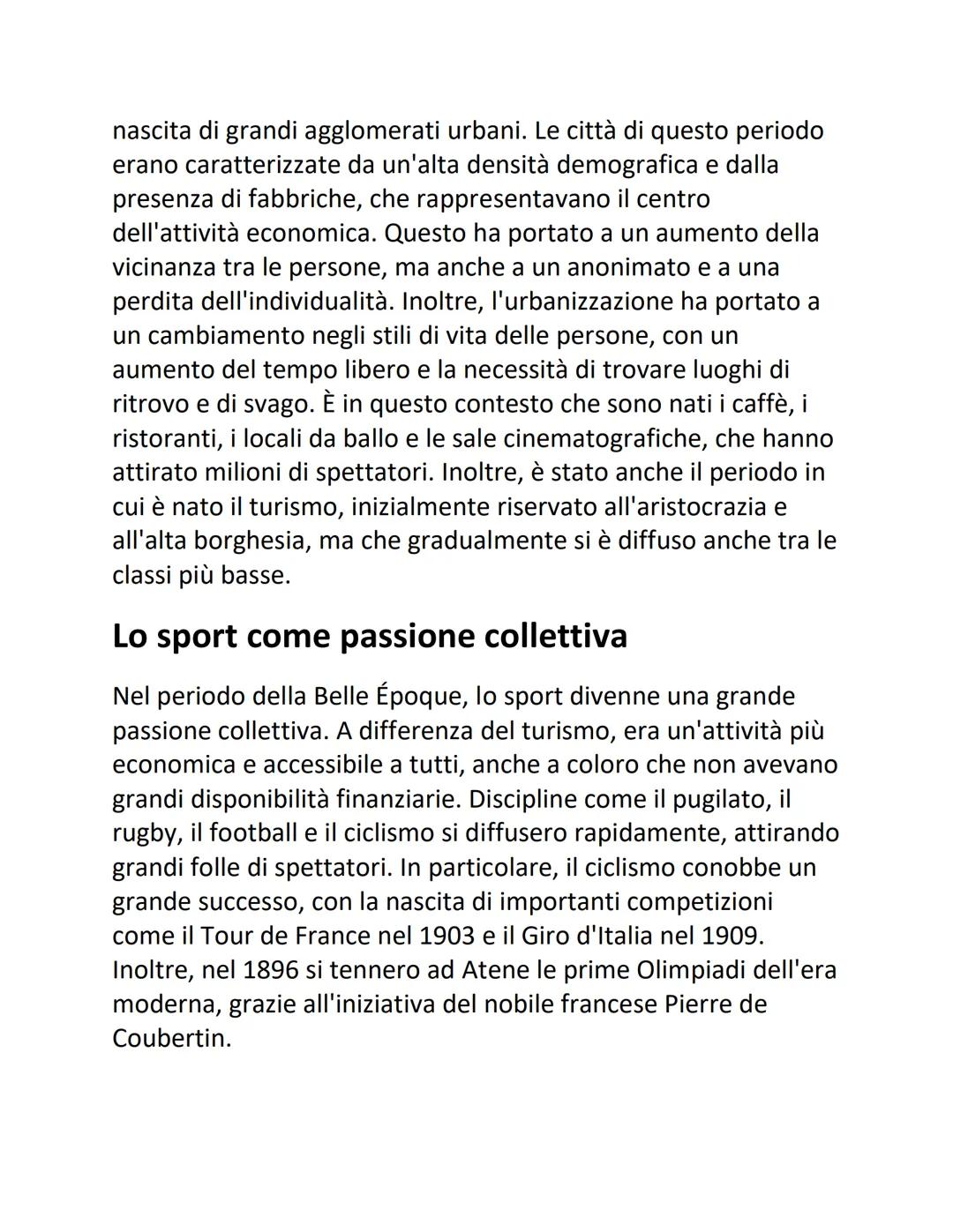 # La Belle Époque: Un'età di
progresso
La belle époque
La belle époque è un periodo storico che va dalla fine
dell'Ottocento ai primi anni