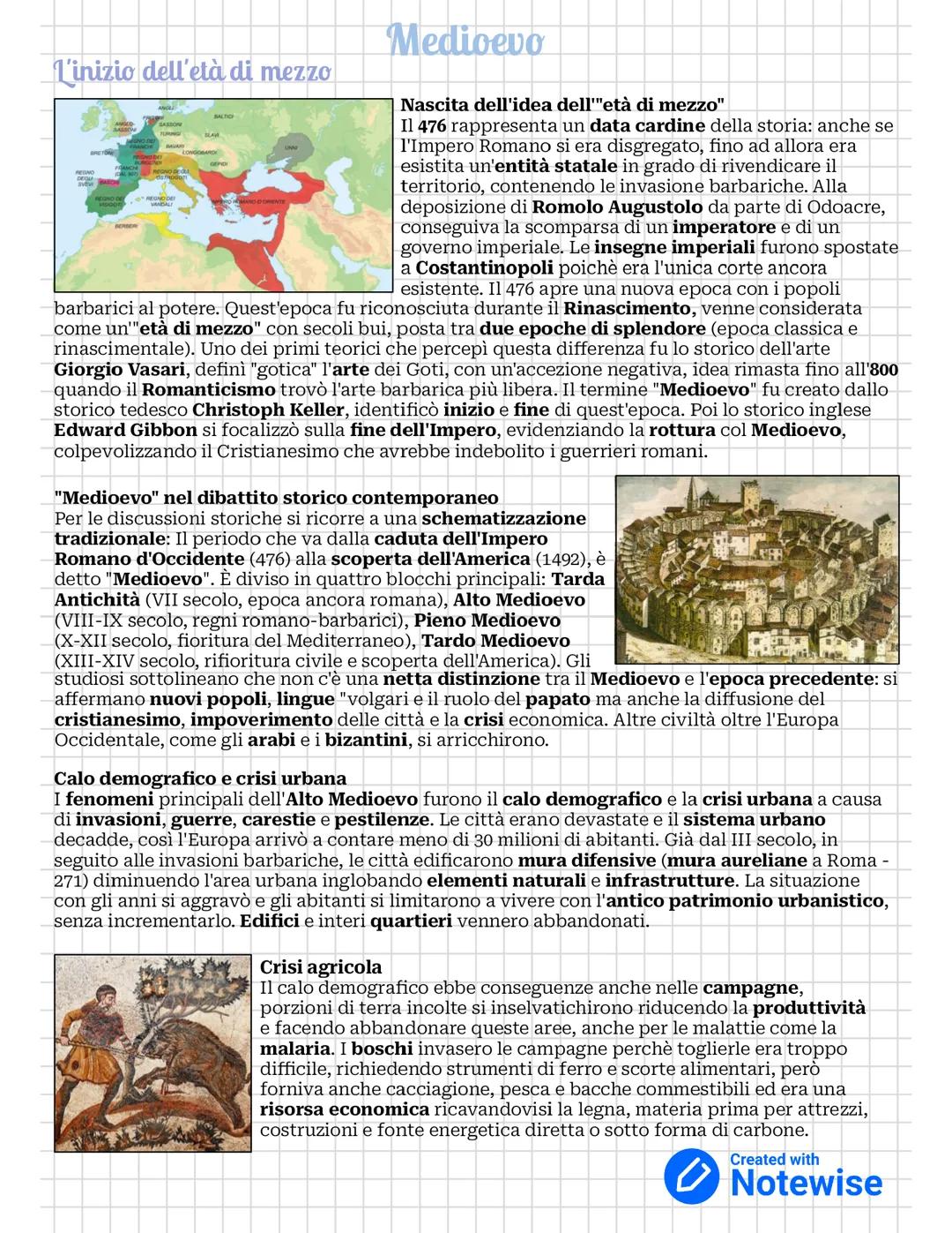 Medioevo: Introduzione, Regni romano-barbarici, Bisanzio e le conquiste di Giustiniano