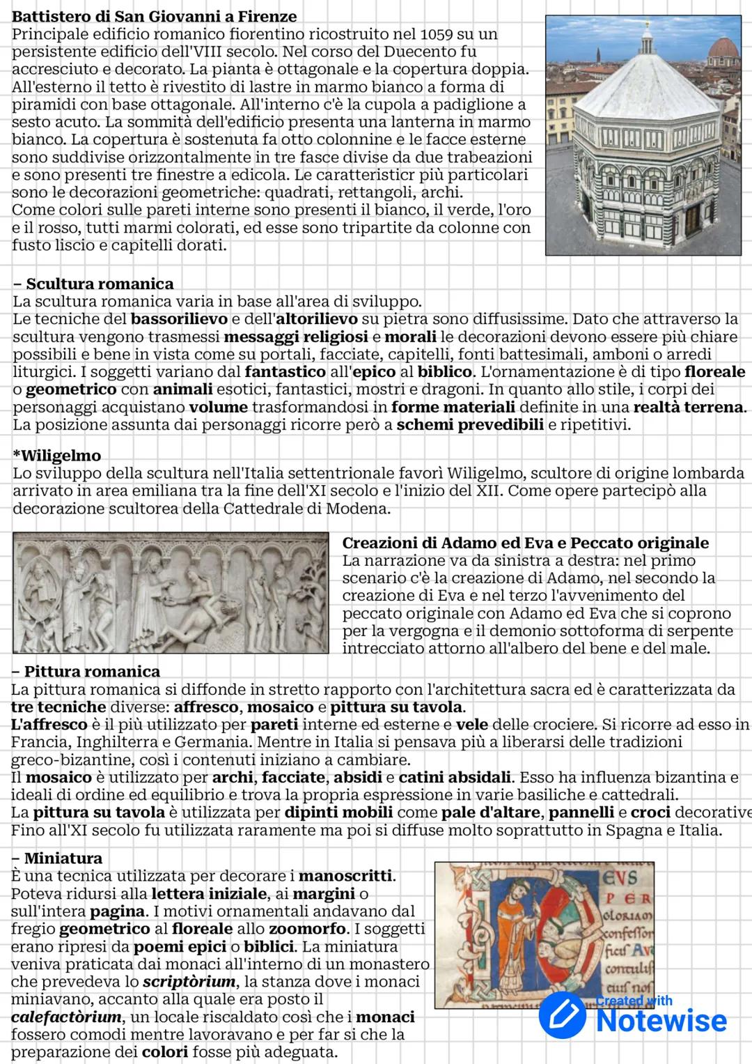 La basilica romana
Arte Romanica
Durante l'XI secolo ci furono vari cambiamenti politici e pd
economici. In particolare ne consegue il mutam