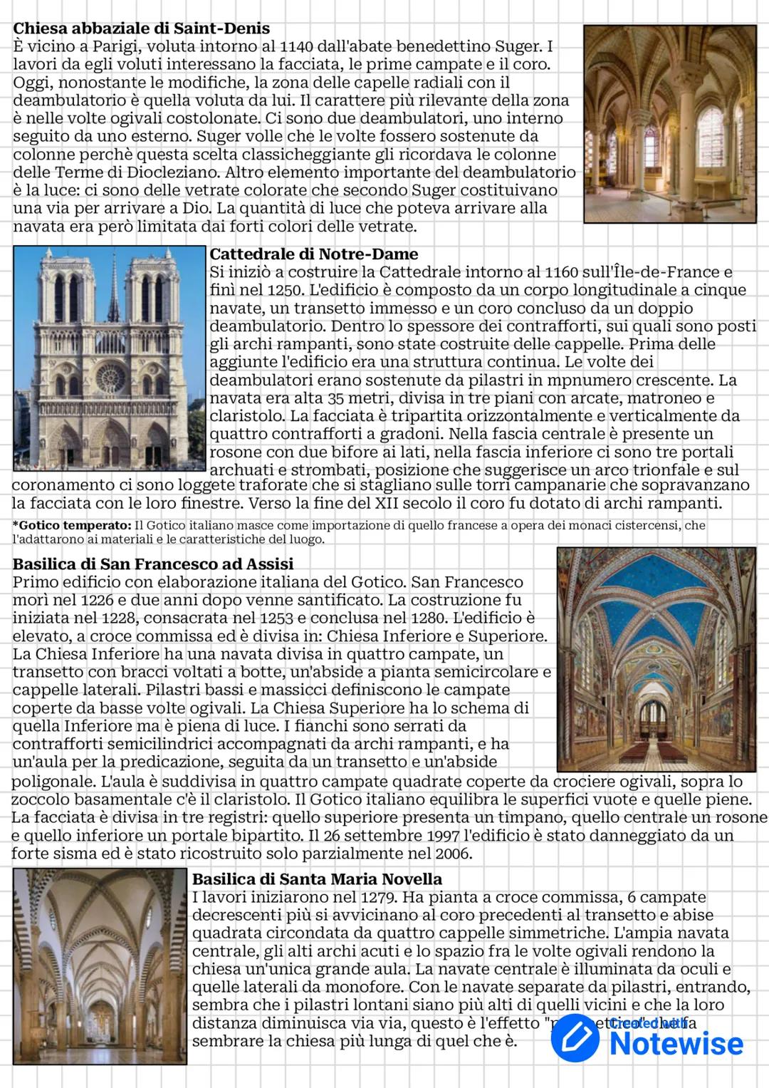 # Arte Gotica
Con "arte gotica" si intendono le espressioni artistiche
che si manifestano intorno alla metà del XII secolo fino a
tutto il