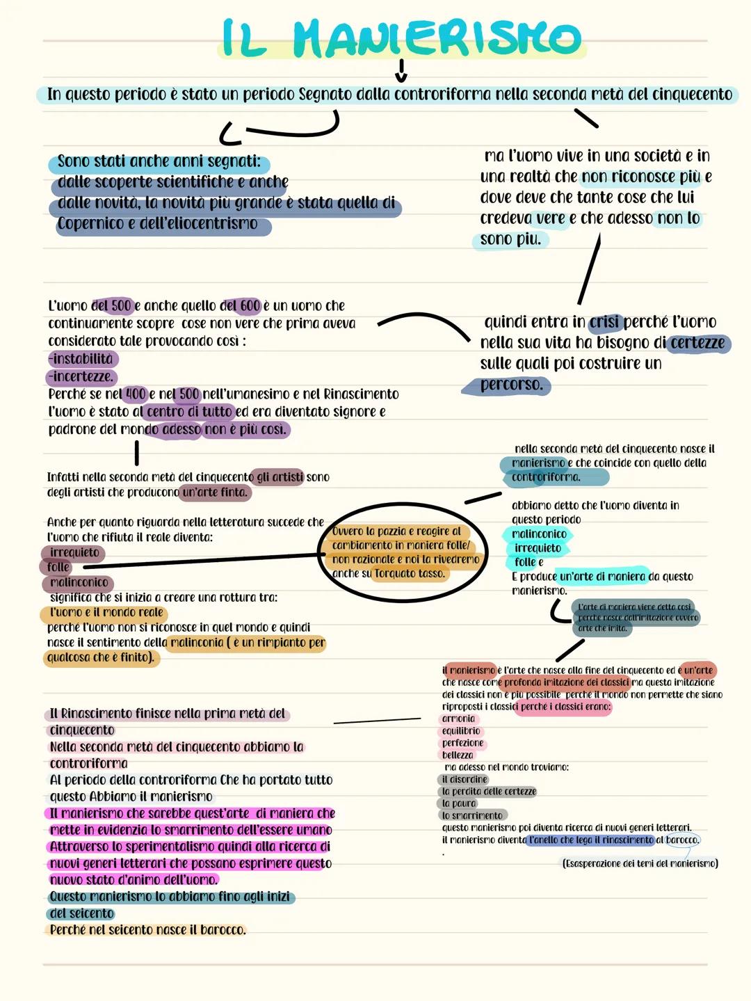 IL MANIERISHO
In questo periodo è stato un periodo Segnato dalla controriforma nella seconda metà del cinquecento
C
Sono stati anche anni se