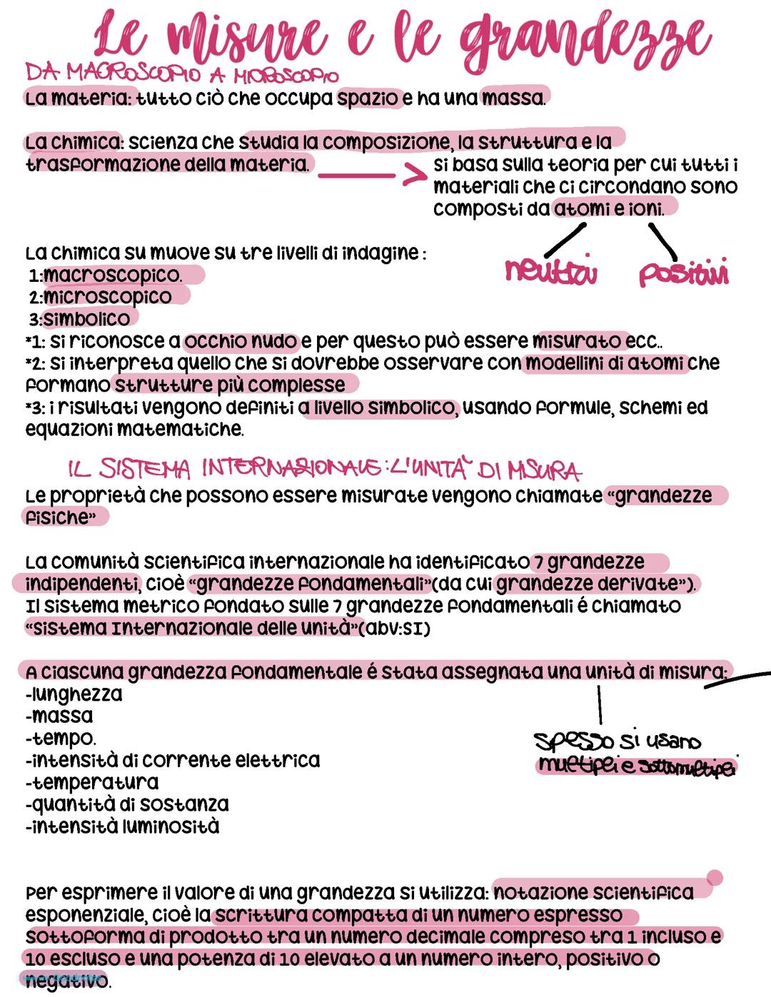 Le misure e le grandezze