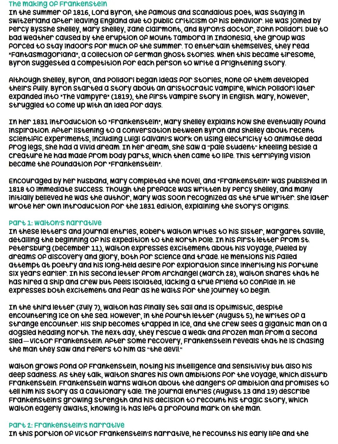 Frankenstein and Mary Shelley
The Life of Mary shelley
The author of Frankenstein was born in London in 1797. Her parents were mary
Wollston
