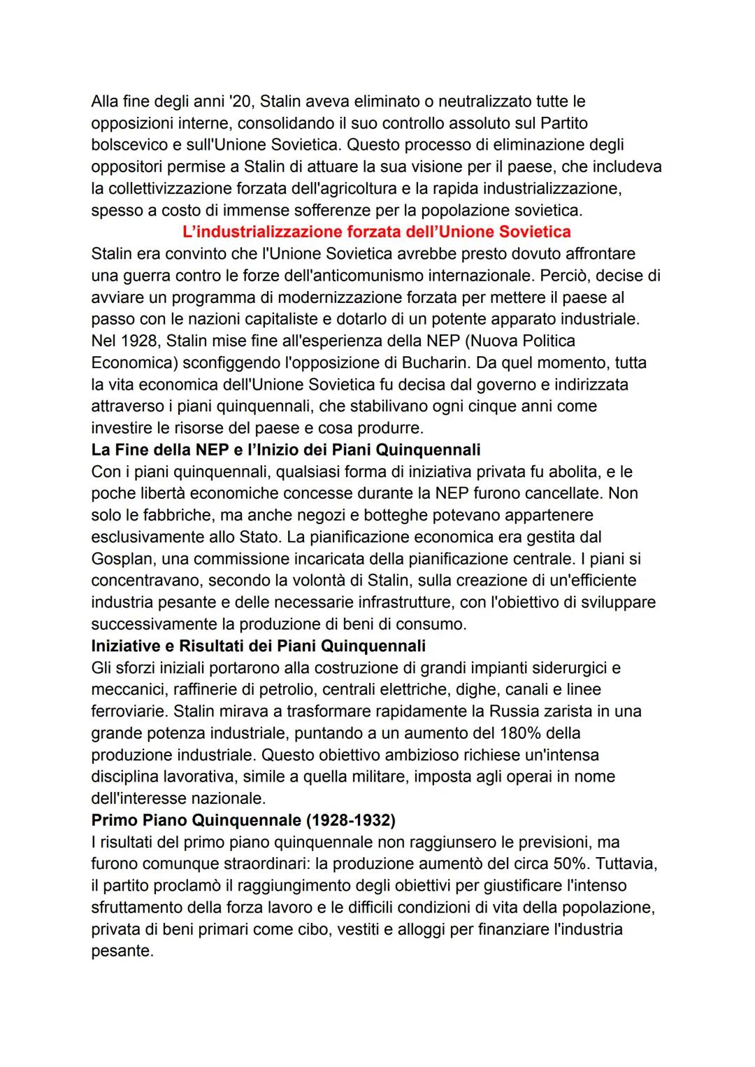 # L'ascesa di Stalin (capitolo 9 libro 3)
Dopo la morte di Lenin, l'Unione Sovietica fu teatro di una feroce lotta per la
successione alla