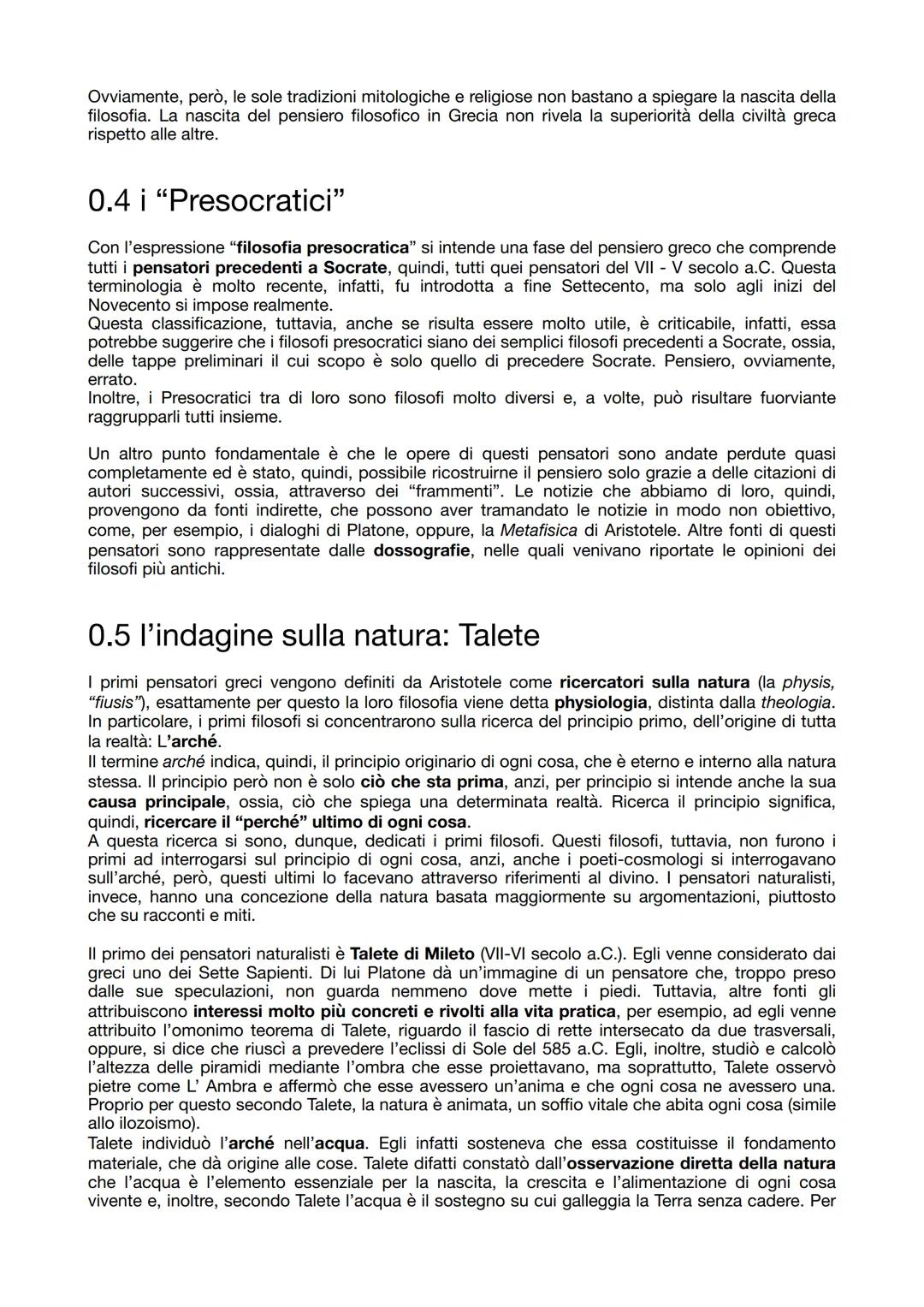 Le origini della filosofia
0.1 nascita e definizione
Il termine filosofia ormai fa parte del nostro linguaggio comune. Per "filosofia” si pu