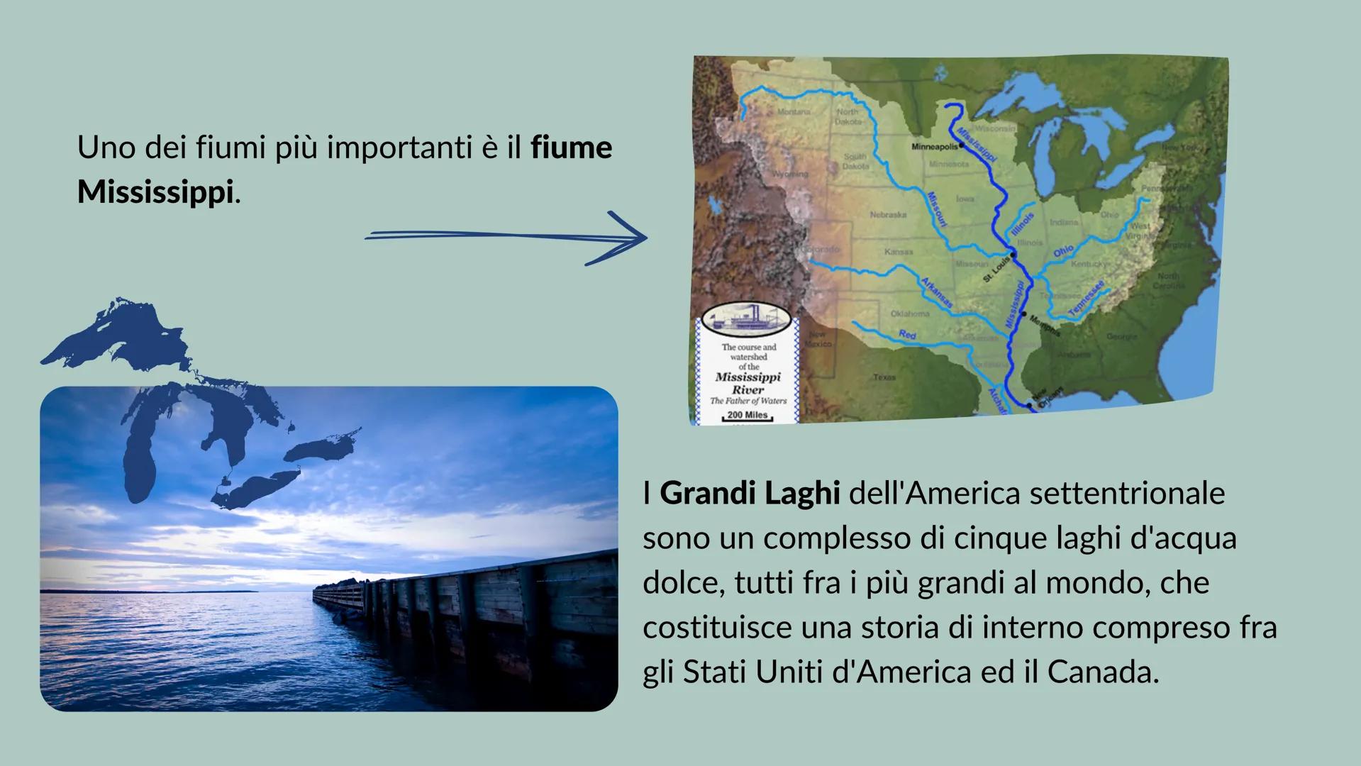 # STATI UNITI
D'AMERICA
United States # TERRITORIO
Gli Stati Uniti, occupano la fascia centrale del Nord America, tra il Canada e il Mess
