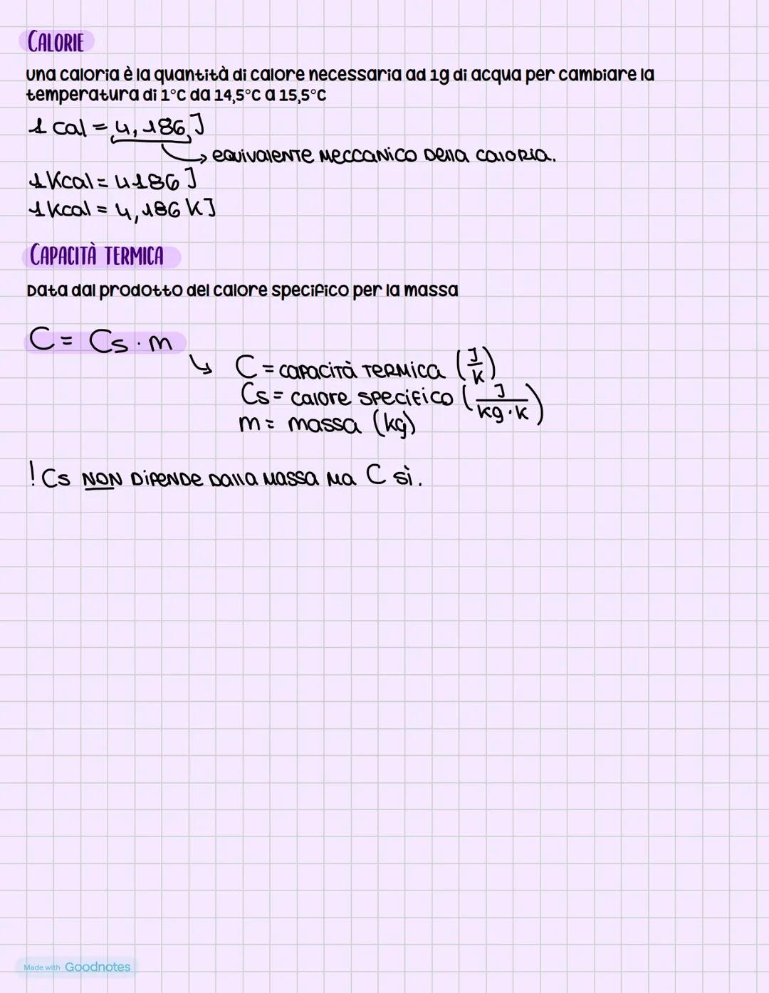 # CALORE
Il calore è una forma di energia (energia termica), quindi è una grandezza fisica
scalare che si misura in Joule. Il calore è l'e