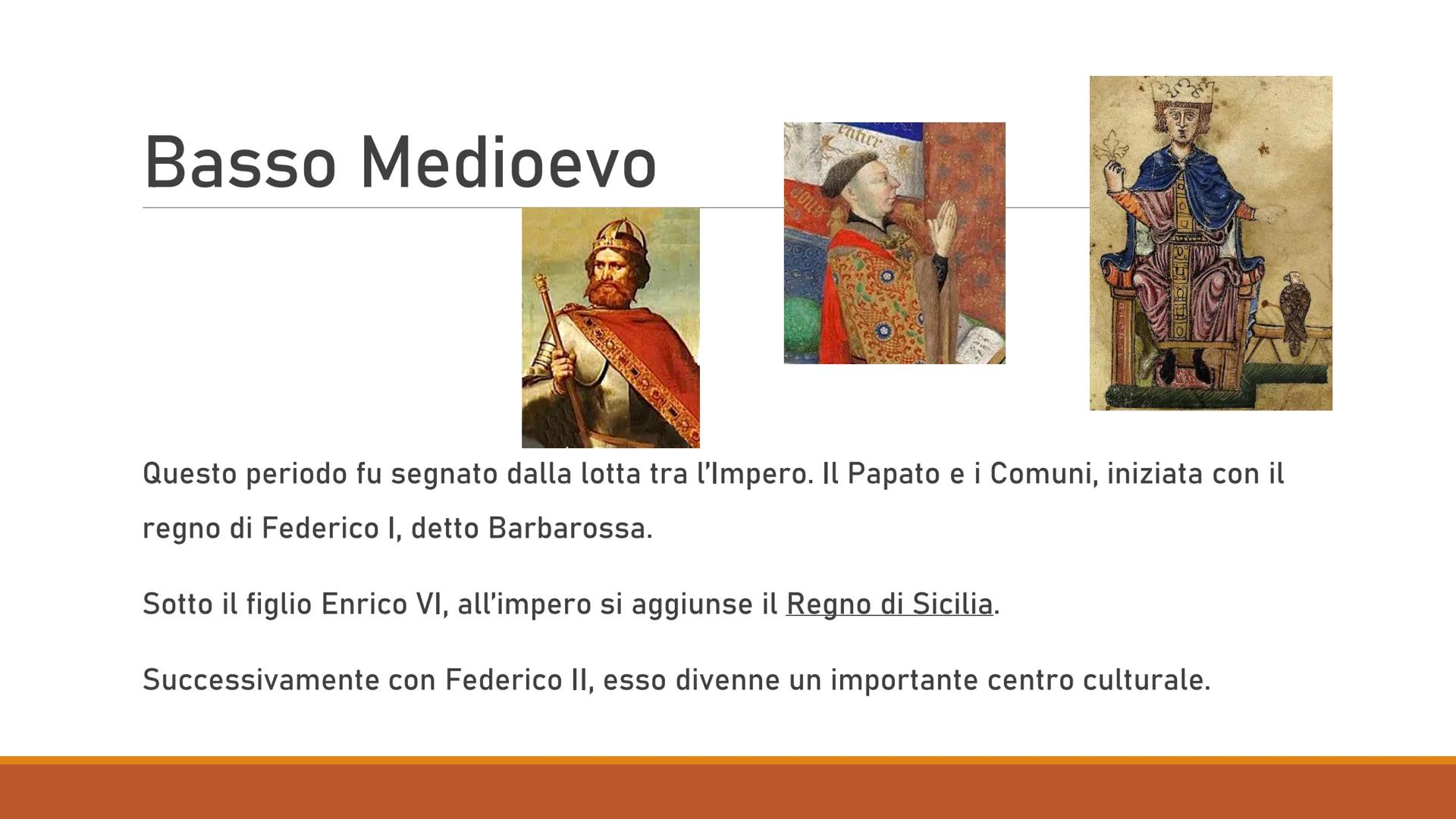 # IL MEDIOEVO # Alto e Basso Medioevo
Medioevo significa «età di mezzo», ed è diviso in due periodi:
- Alto Medioevo (dal 476 al 1000) car