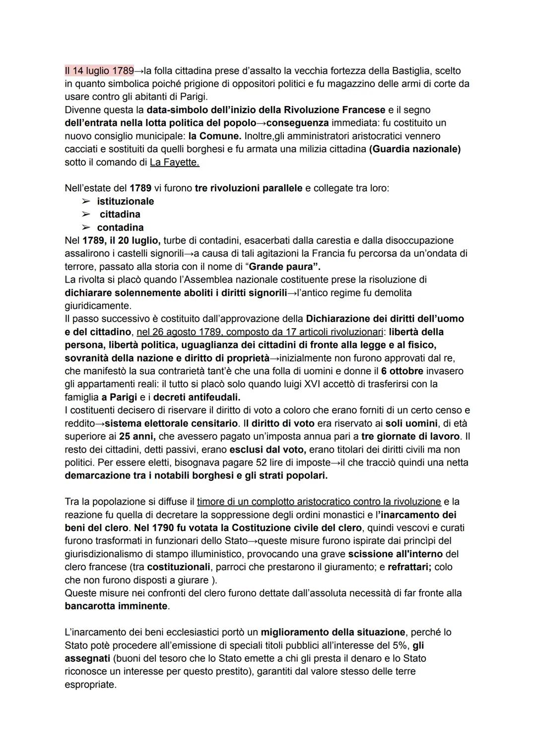 # RIVOLUZIONE PRANCESE
Le interpretazioni storiografiche e la periodizzazione:
Le radicali trasformazioni istituzionali e sociali che segu